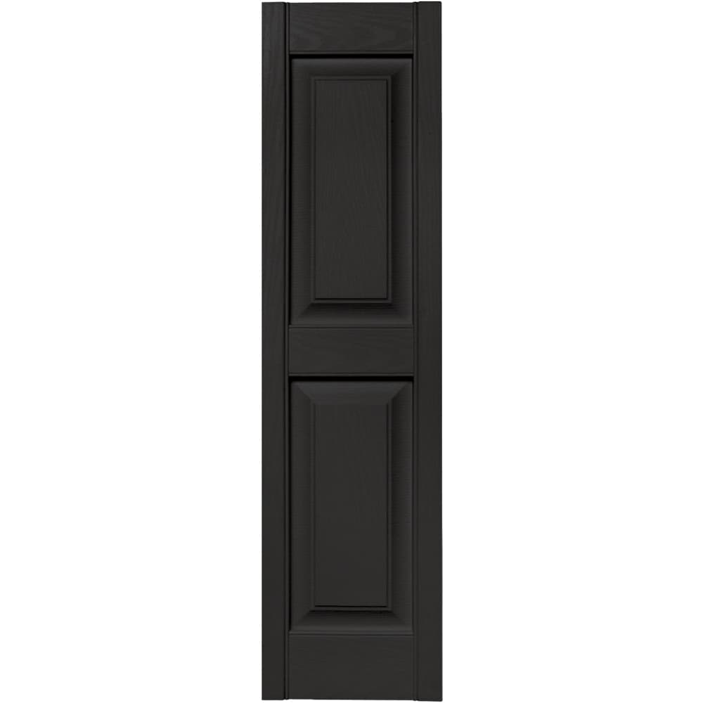 Vantage V4711247002 12-in W x 46.75-in H Black Raised panel Exterior Shutters ( 1 -Pack )