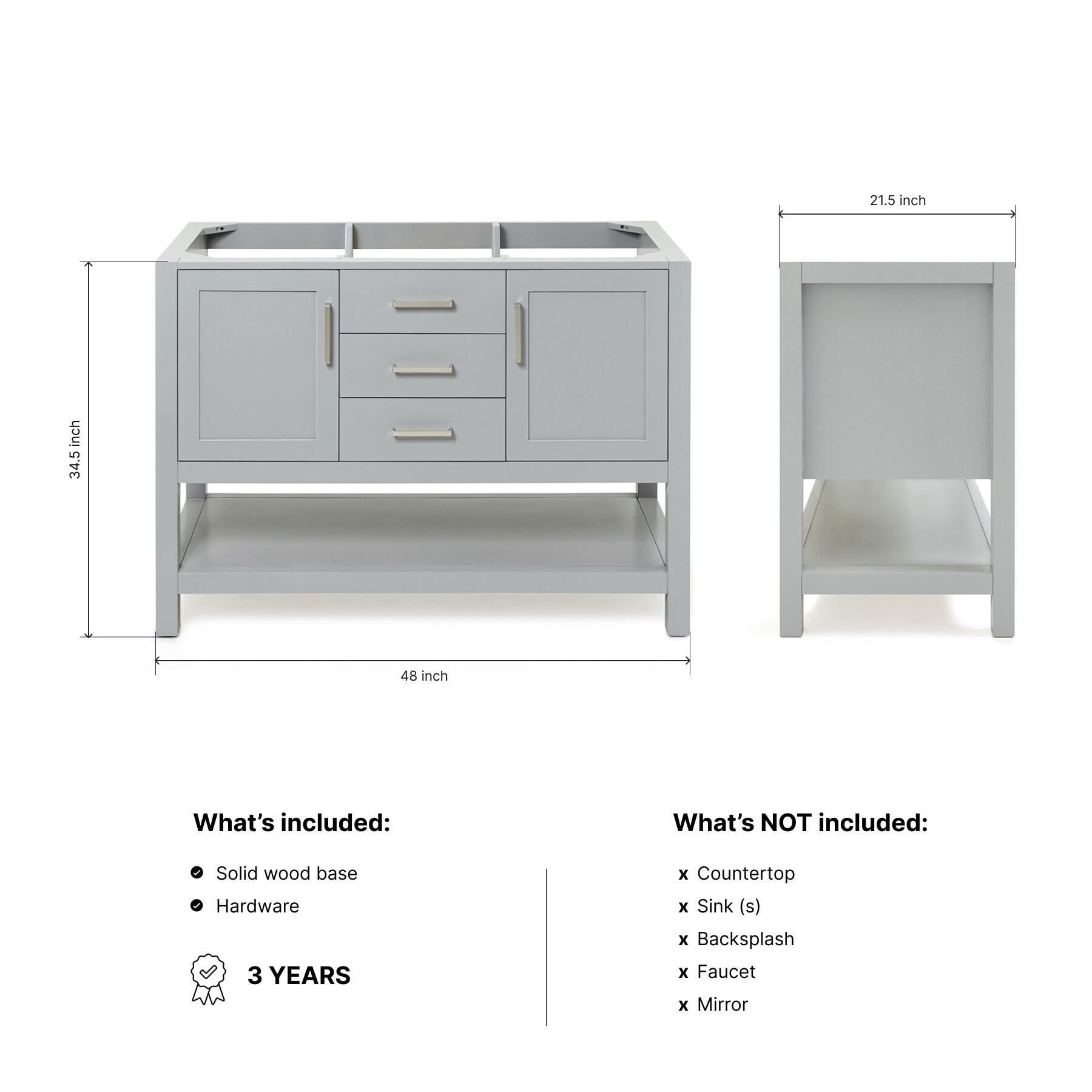 ARIEL R048S-BC-GRY vanities - View #3