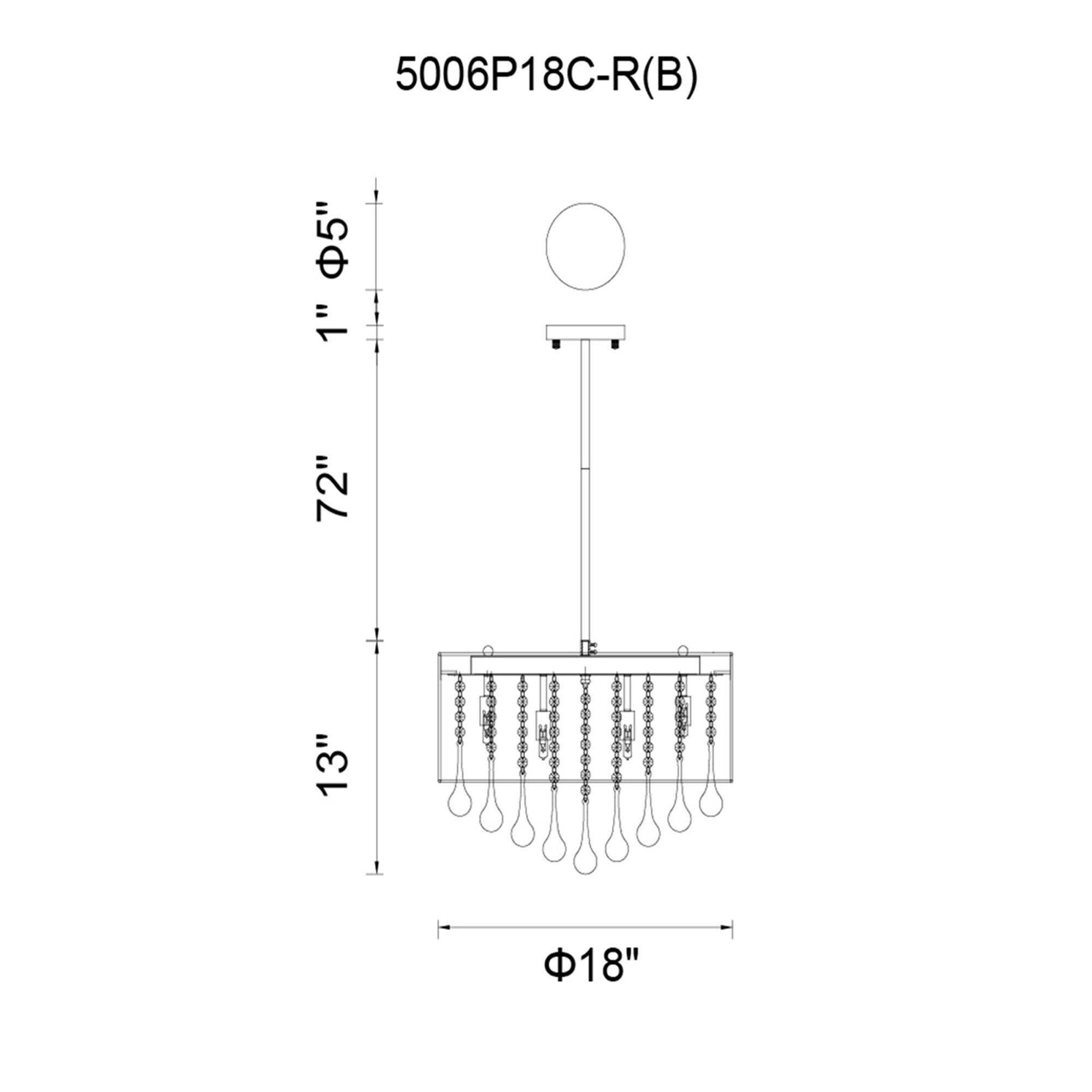 CWI Lighting 5006P18C-R(B) b090015 - View #9