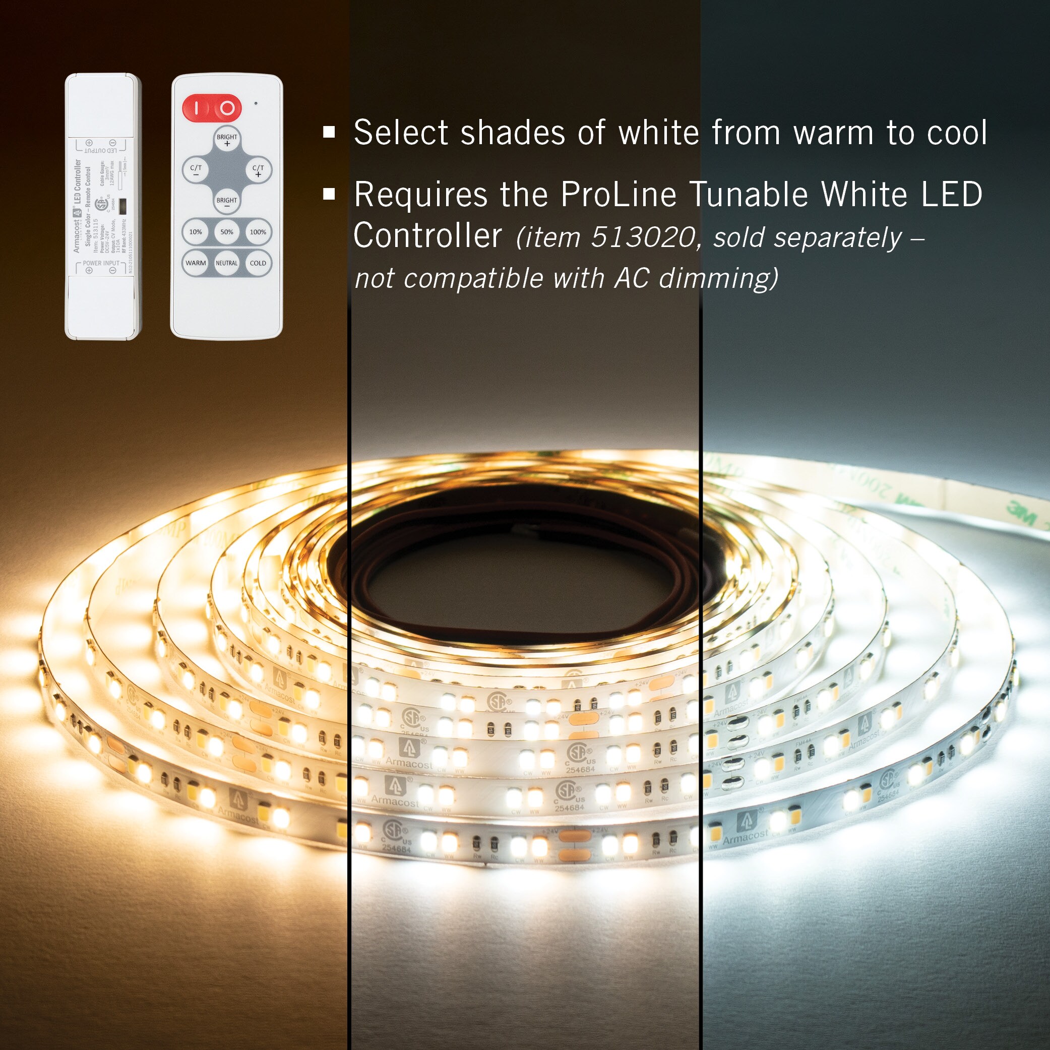 16-Foot Warm White Tunable LED Tape Light