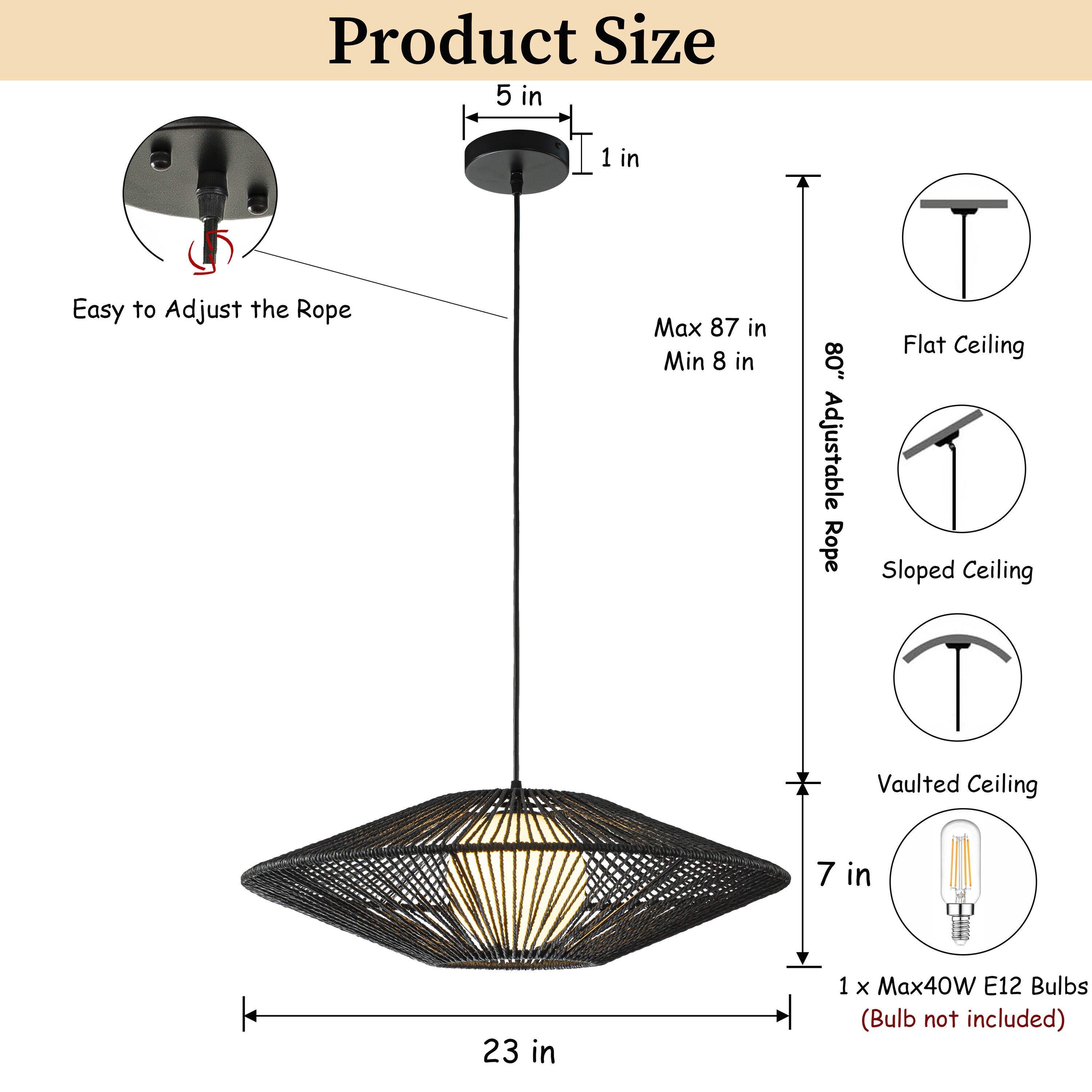 AloaDecor Lighting L7264D58BK12A Pendant-Lights - View #3