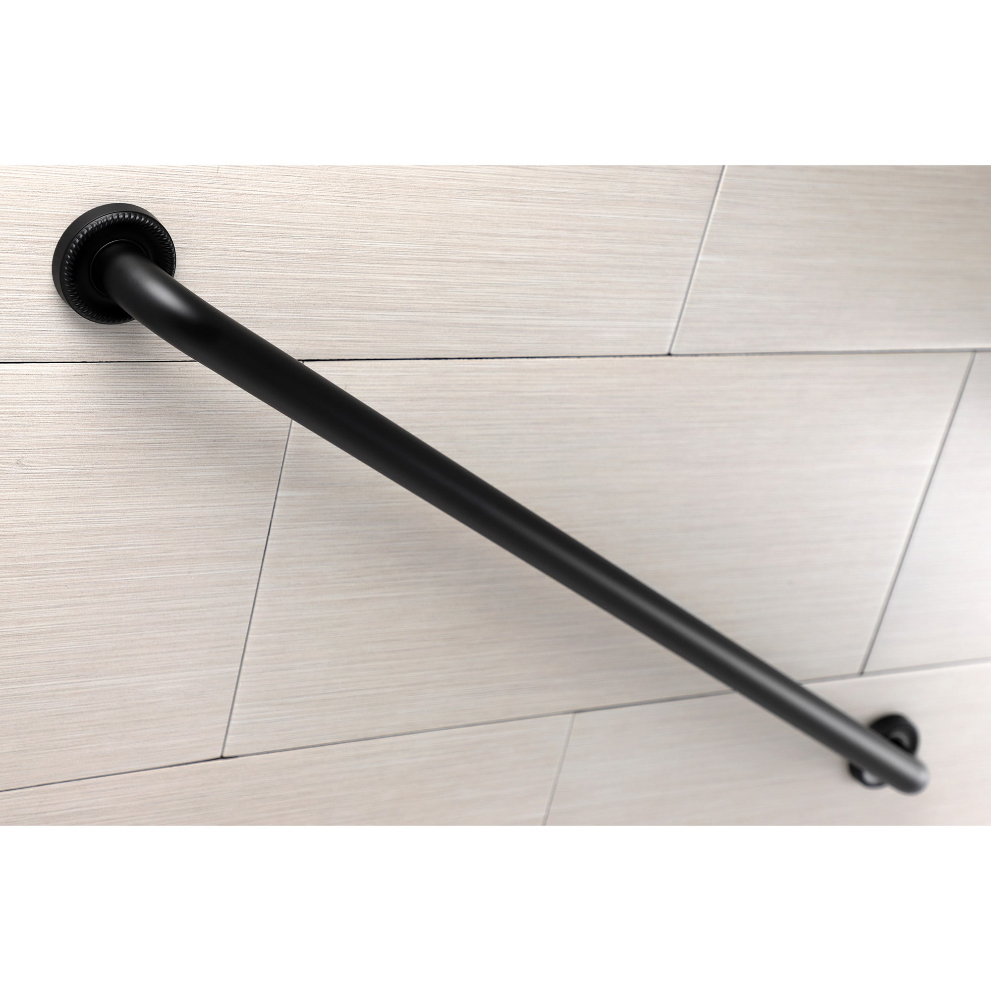 Kingston Brass WLDR914360 Camelon 36-in Matte Black Wall mount ADA Compliant Grab Bar ( 330-lb Weight Capacity )