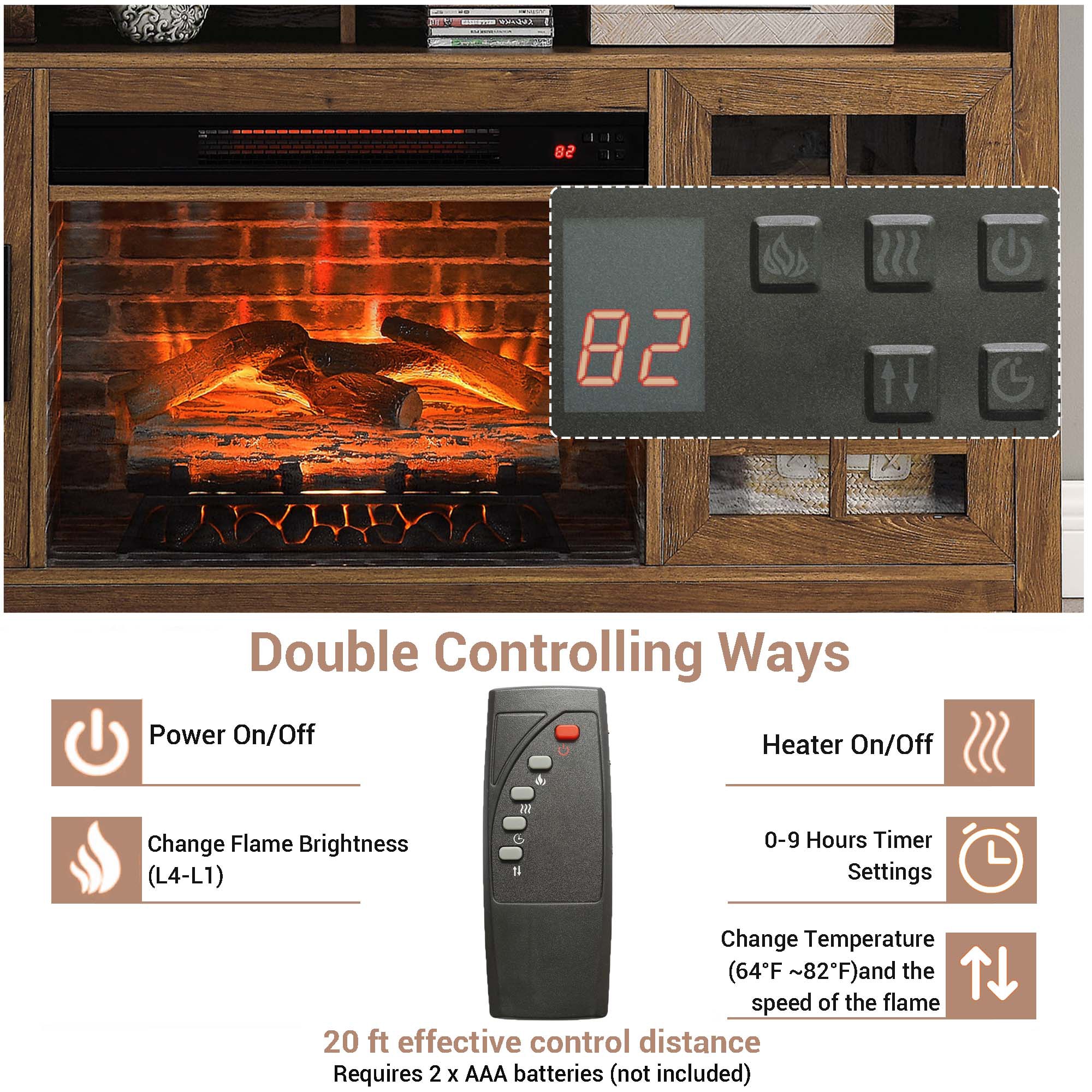 Fun Orange FUN25EF13 Electric-Fireplaces - View #4