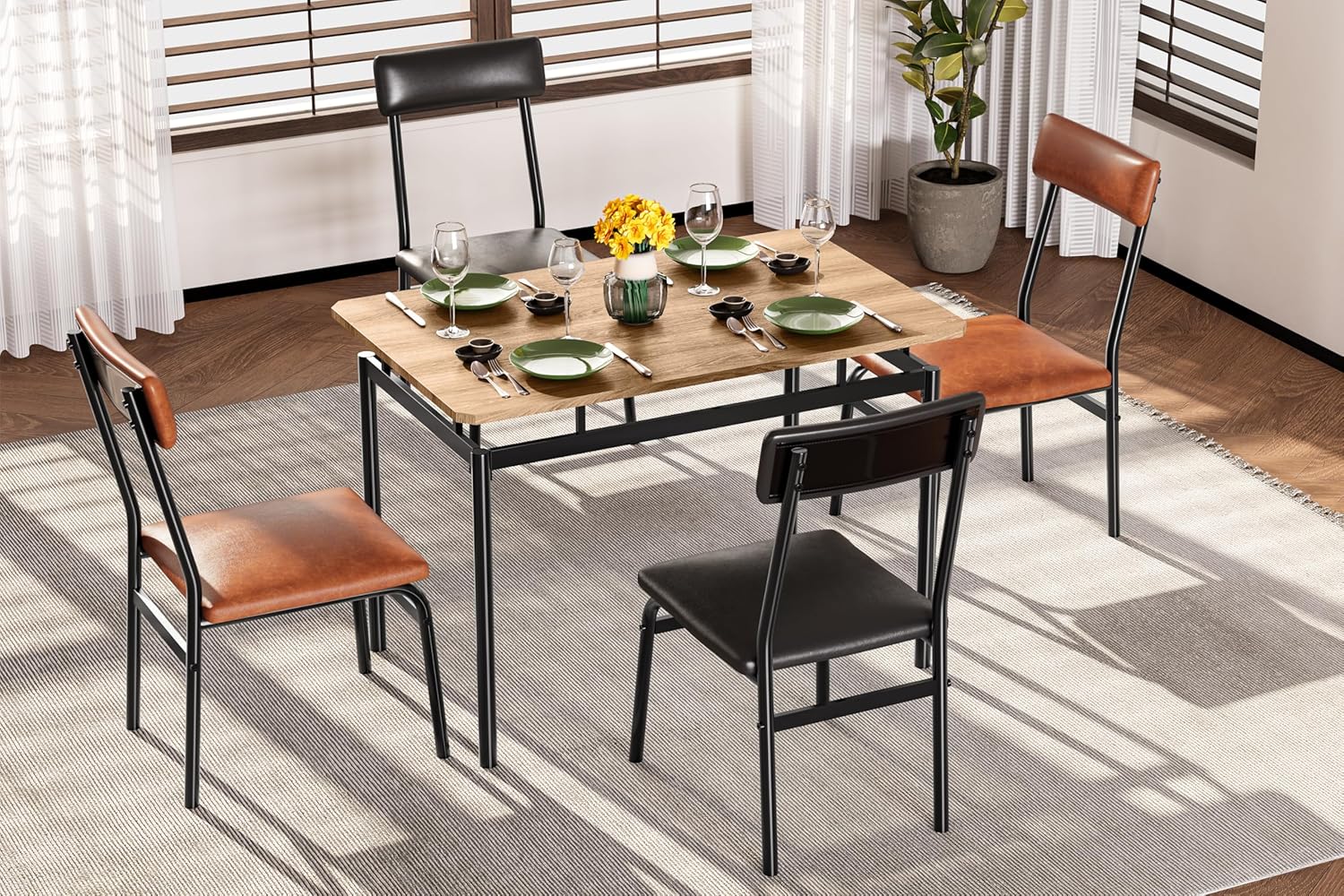 Qeetex DHZ-PHK-34B5SC76 Dining-Sets - View #3