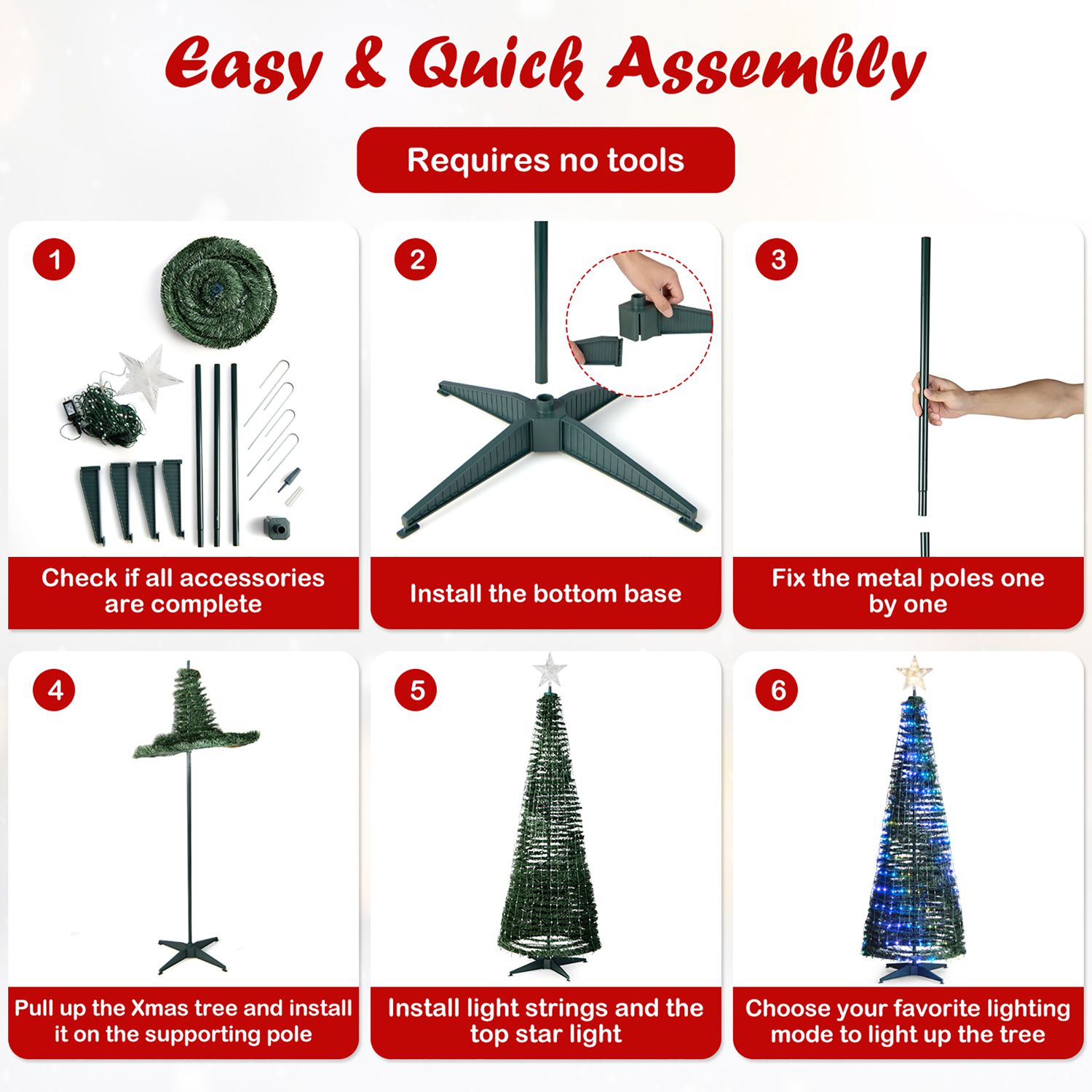 Costway CSHY001245 Artificial-Christmas-Trees - View #10