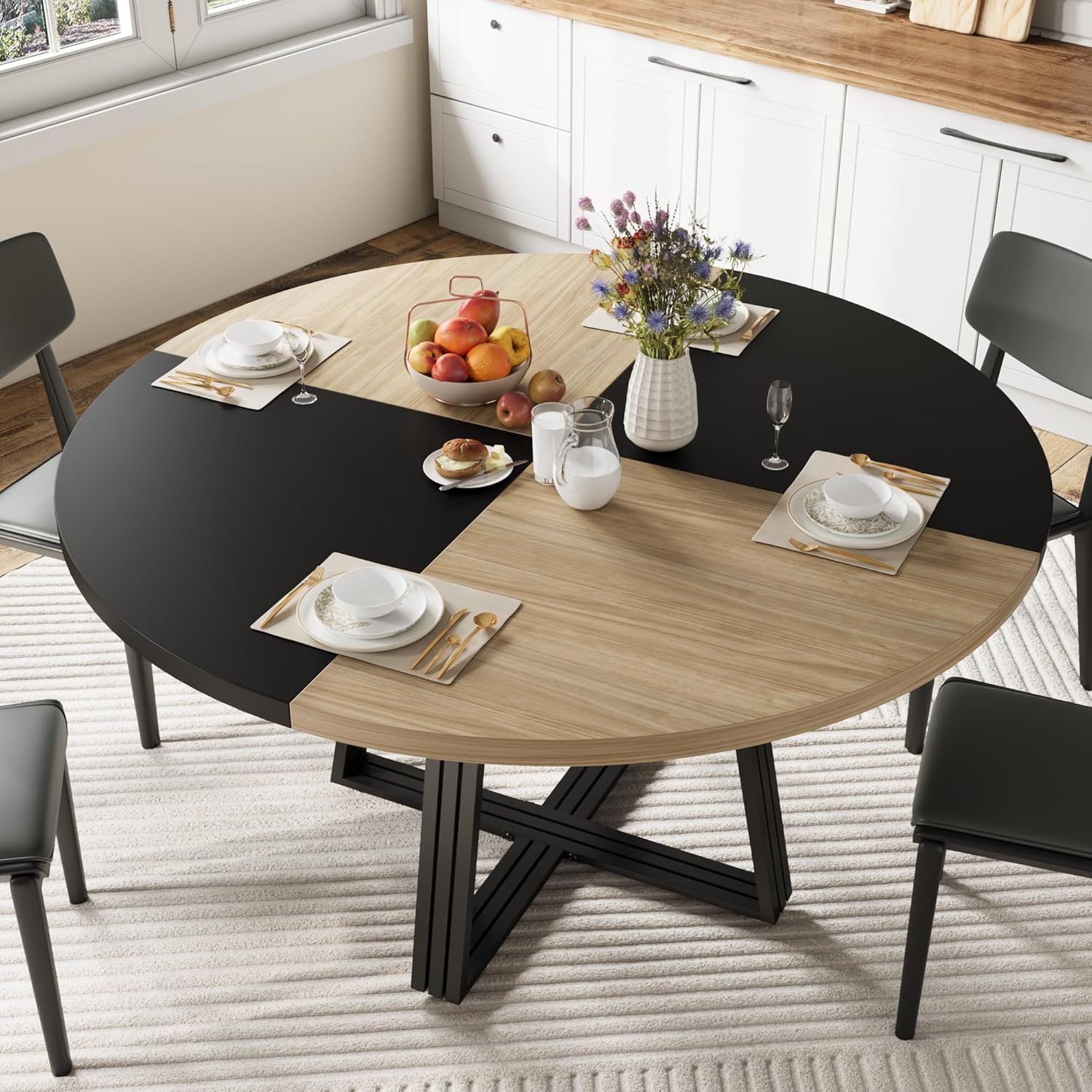 Qeetex WWJ-PHK-349WHWR6 Dining-Tables - View #3