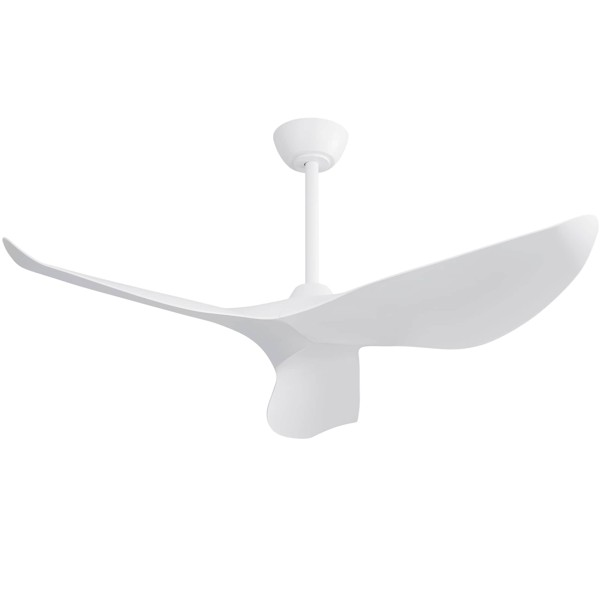 Bybafun YD1300014 38-in White with ABS Blades Ceiling Fan Without Light - Remote Included ( 3 -Blade )