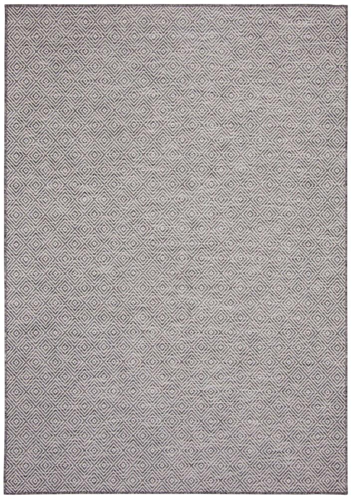 ECARPETGALLERY 351482 Veranda Diamond 7 x 9 (ft) Loomed Polypropylene Gray Rectangular Indoor/Outdoor Geometric Area rug
