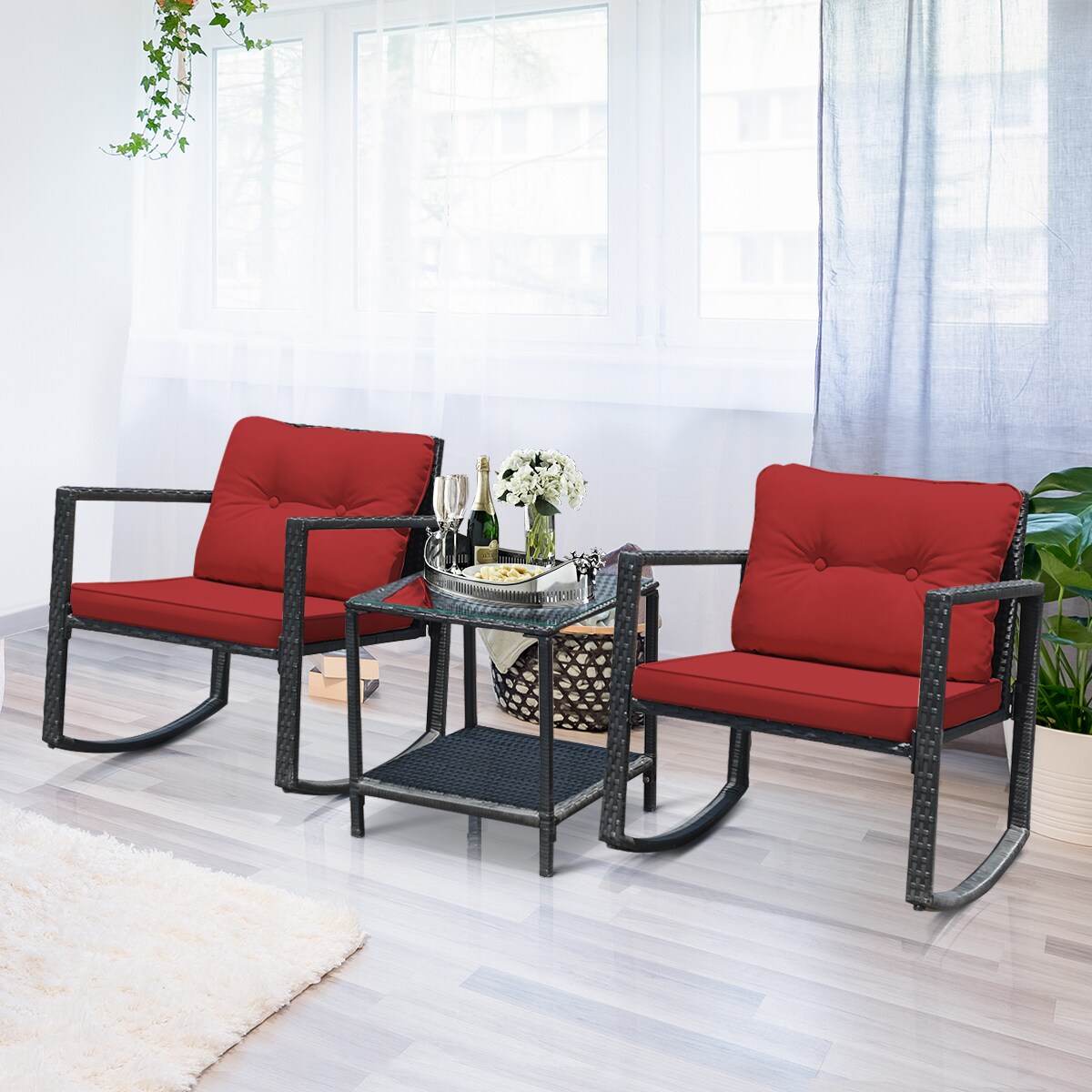 Costway HW62861RE Patio-Conversation-Sets - View #4