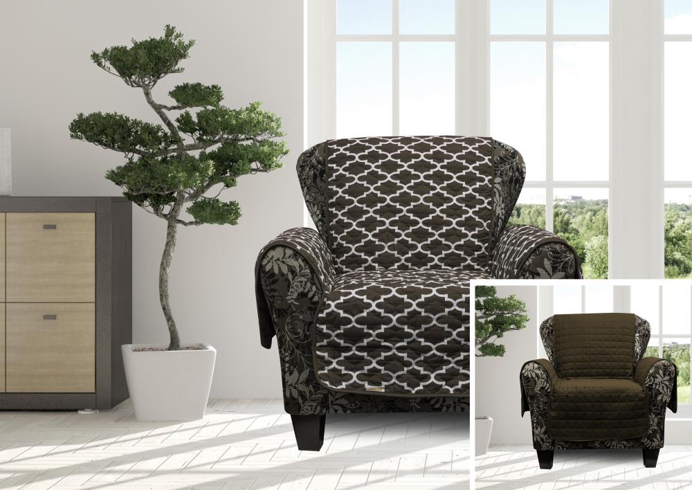 Duck River Textile COCC1=6 /12699 Coby Chocolate Microsuede Chair Slipcover 75-Inches W x 69-Inches H x 69-Inches D
