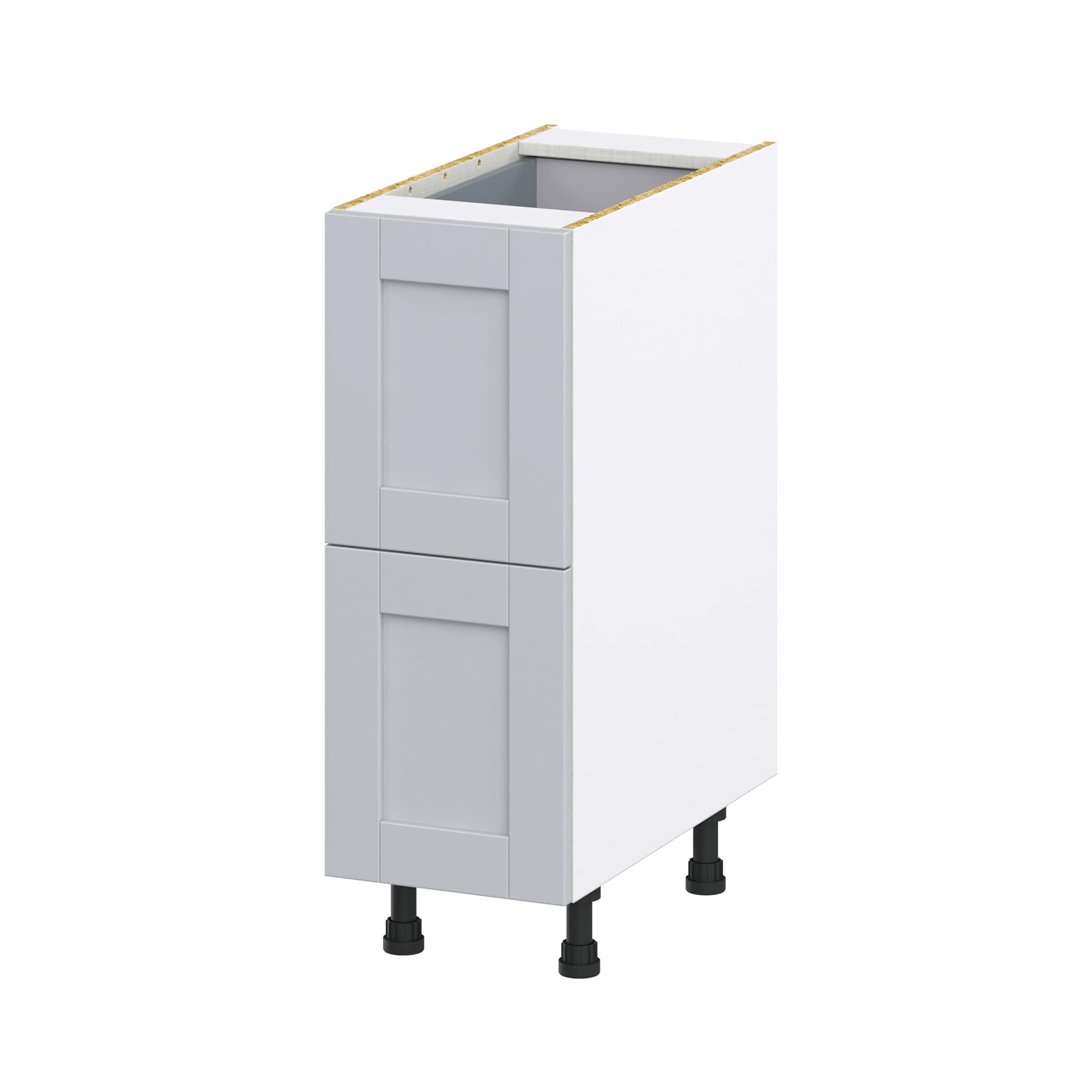 Hugo&Borg Charlesberg 12-in W x 34.5-in H x 21-in D Gray 3-Drawer Base Fully Assembled Cabinet (Recessed Panel Style)