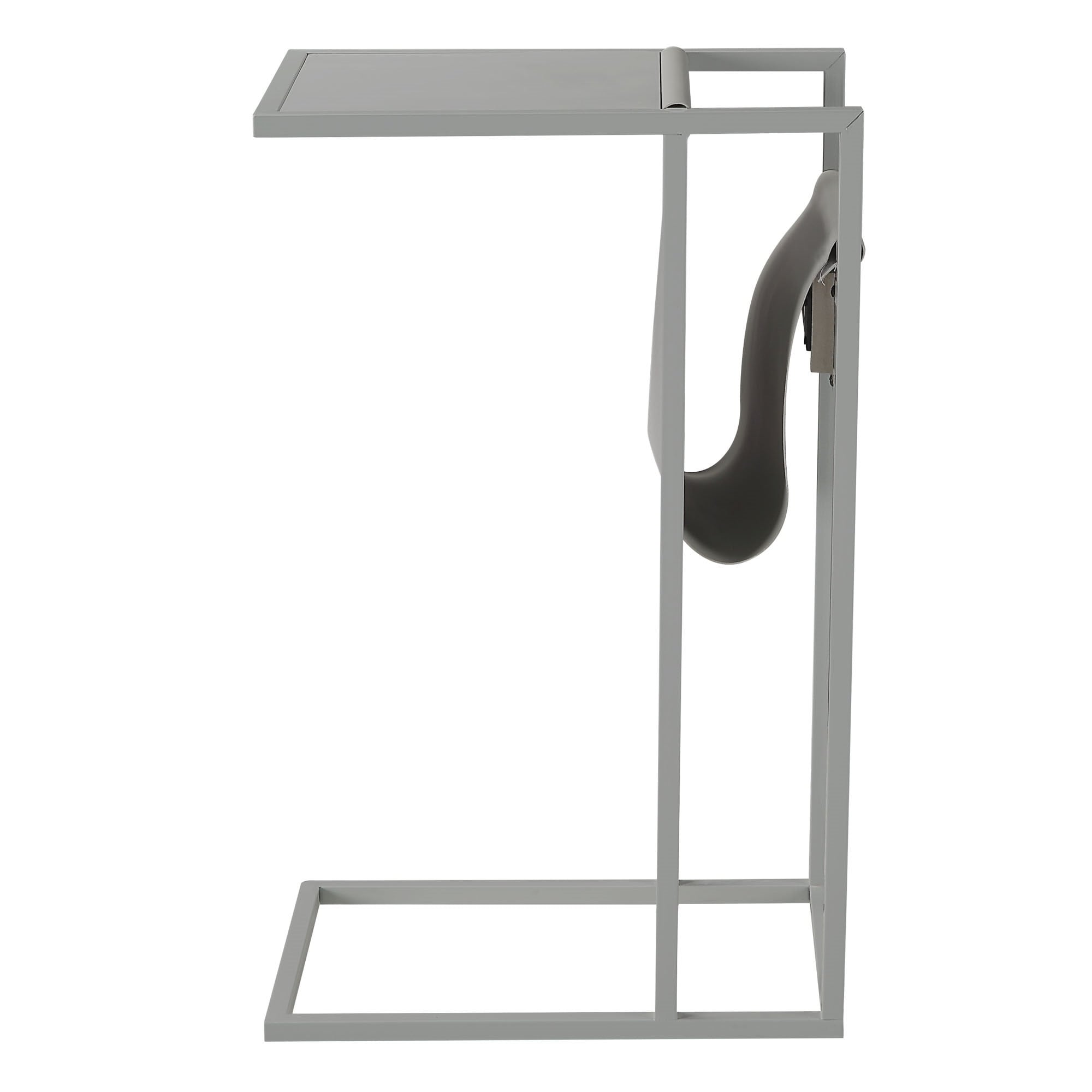 Loft Lyfe LET158-09GR-LS Tregal 10.25-in W x 25.5-in H Grey/Grey Faux marble Rectangular Modern End Table