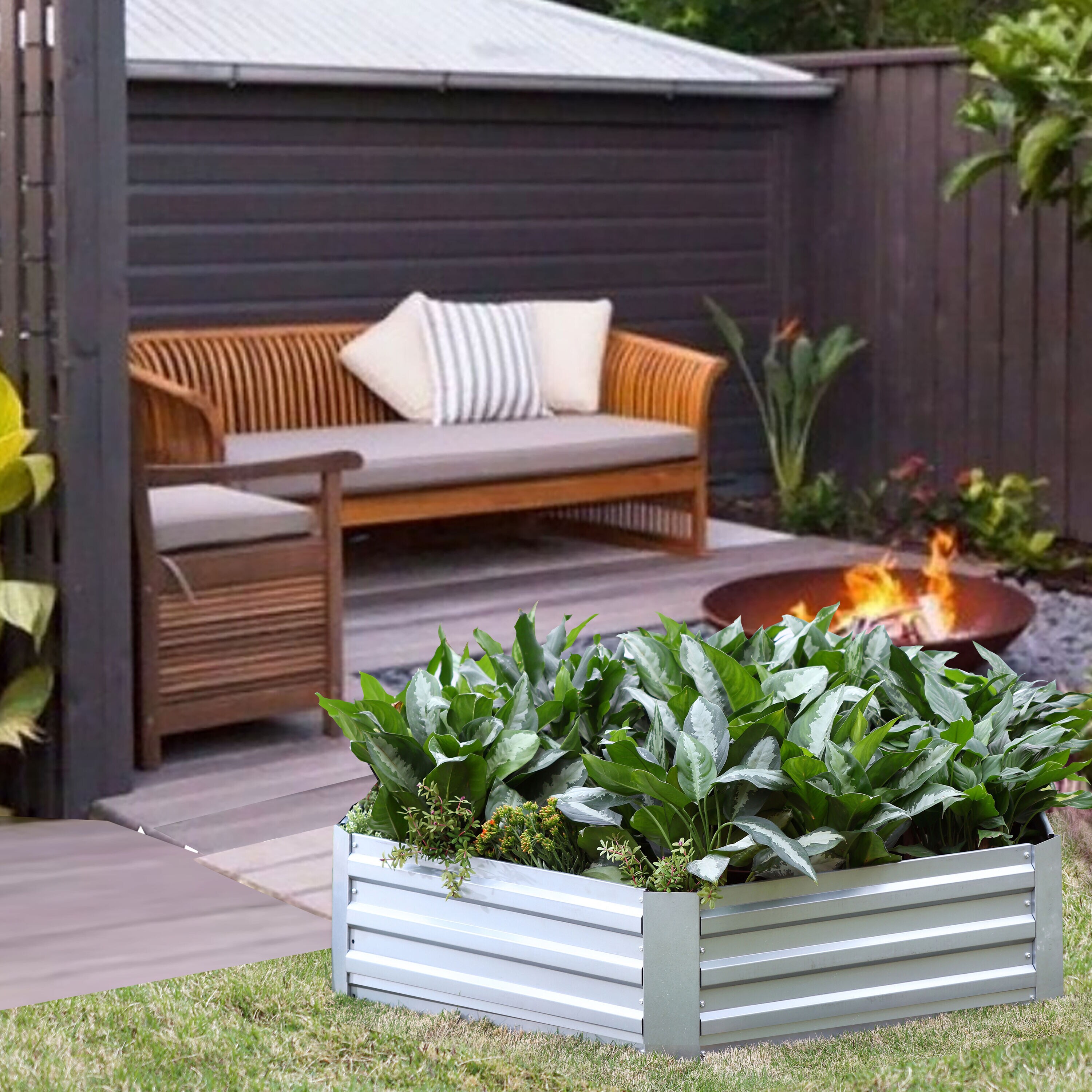 LuxenHome WHPL1607 Raised-Garden-Beds - View #3