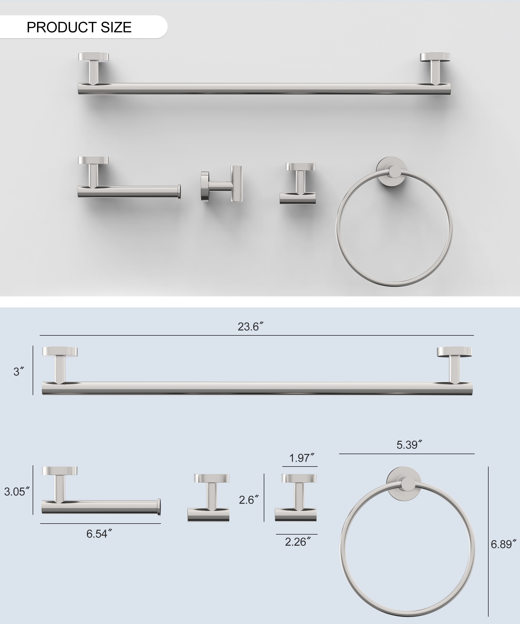 BWE A-91020-N Decorative-Bath-Hardware-Kits - View #7
