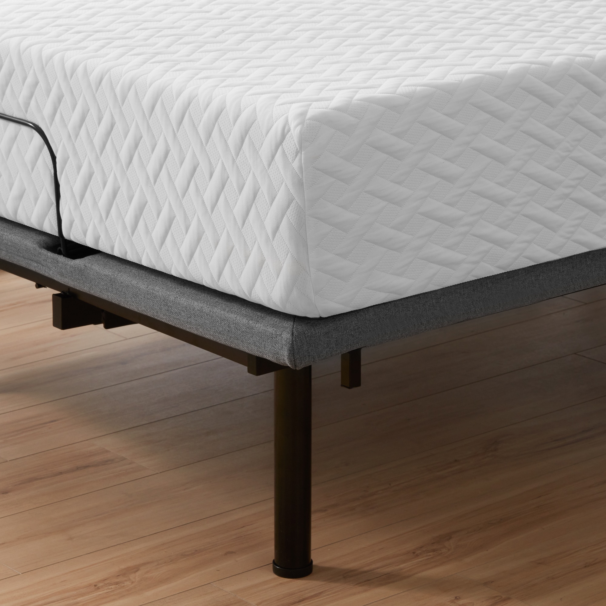 LUCID Comfort Collection Deluxe Adjustable Bed Base With 10-in Queen ...