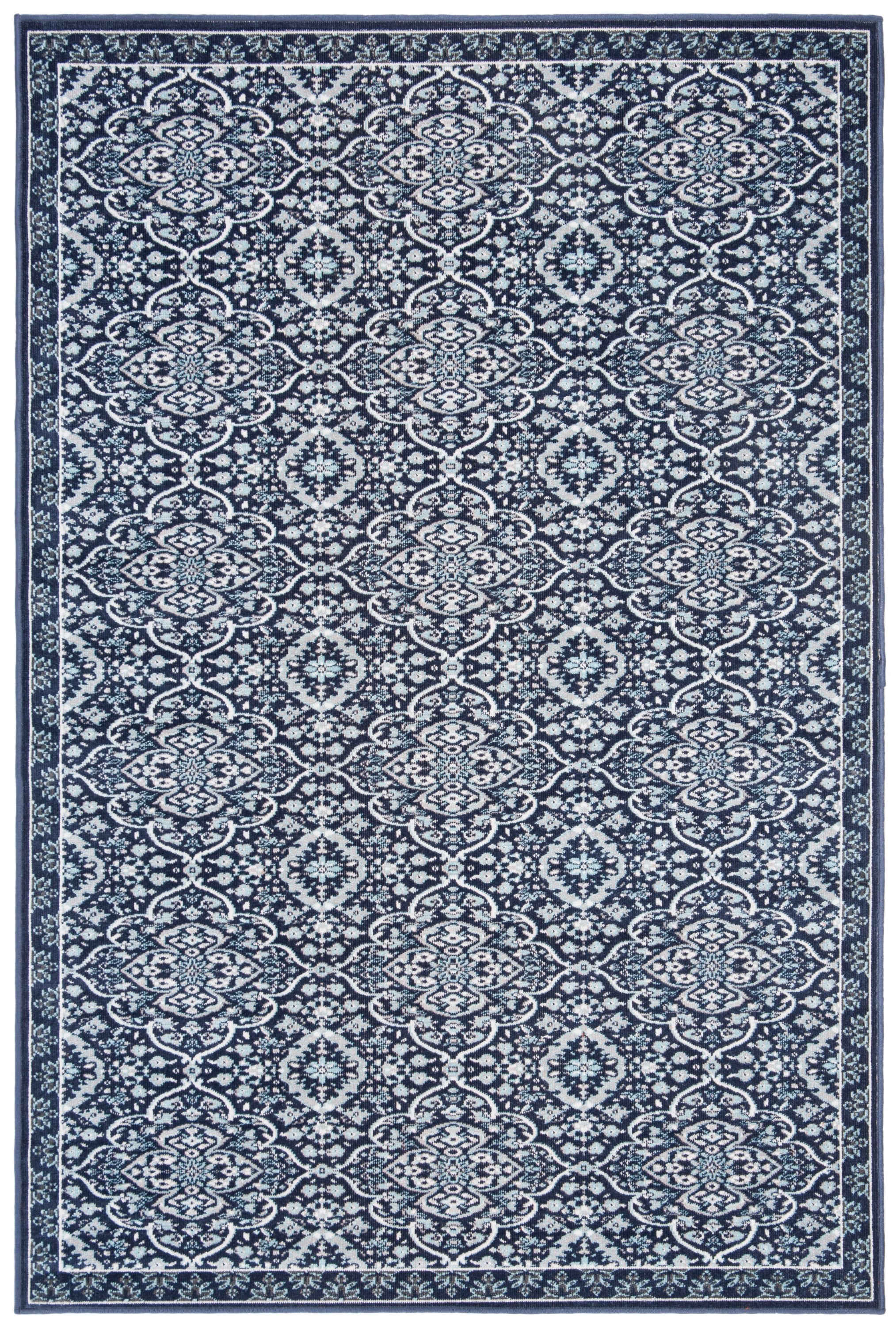 Ivory Medallion 4' x 6' Easy-Care Synthetic Area Rug