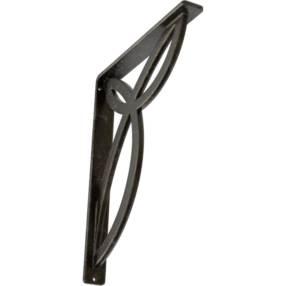 Ekena Millwork BKTM01X10X12SVEAWS Versailles 10-in x 1.5-in x 12-in Gray Wrought iron Countertop support bracket