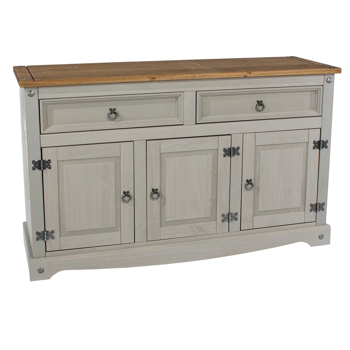 OSHOME COG916 Country Corona Gray Pine Sideboard