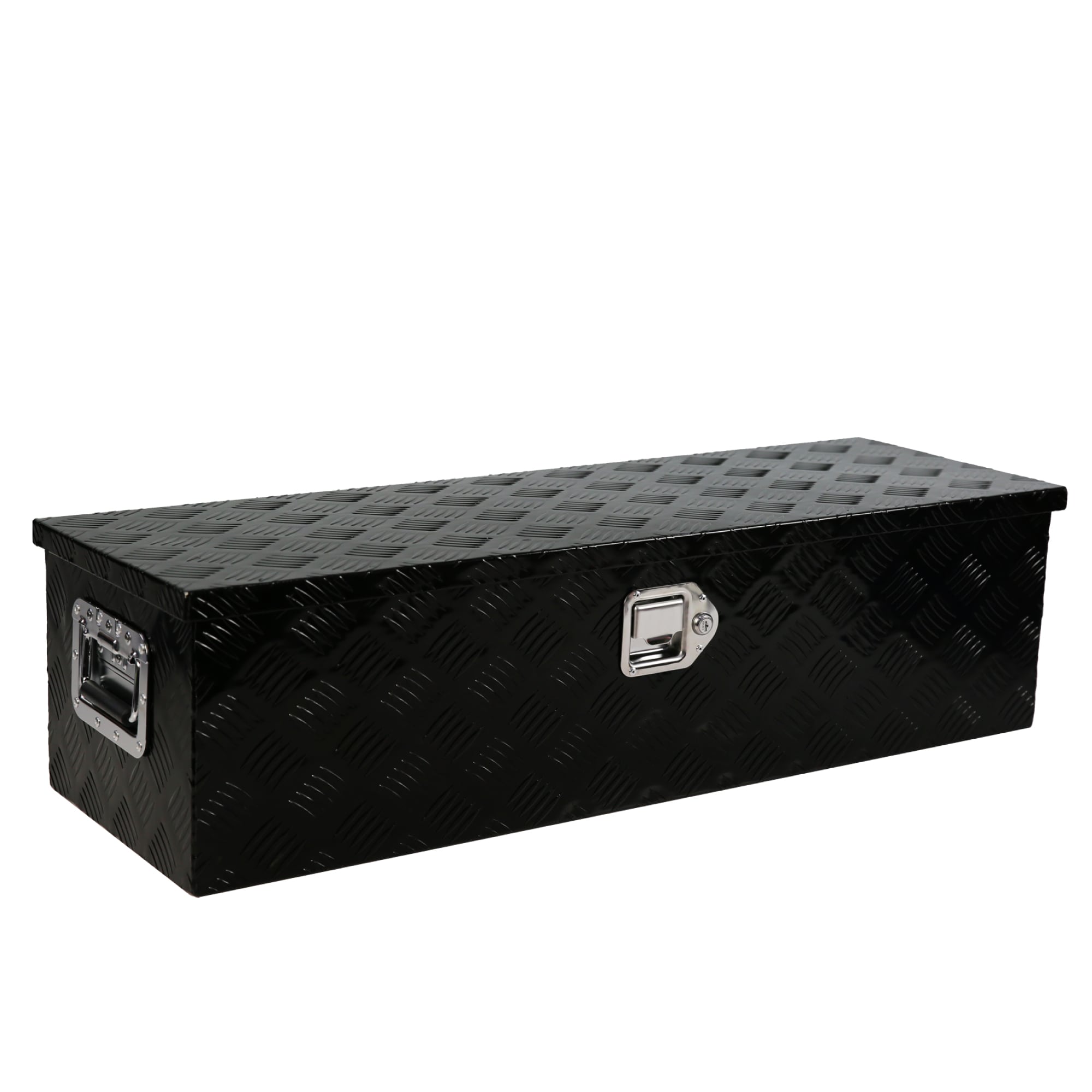 Kahomvis YS-QPW1-136 38.78-in x 12.8-in x 10.43-in Black Aluminum Side mount Truck Tool Box