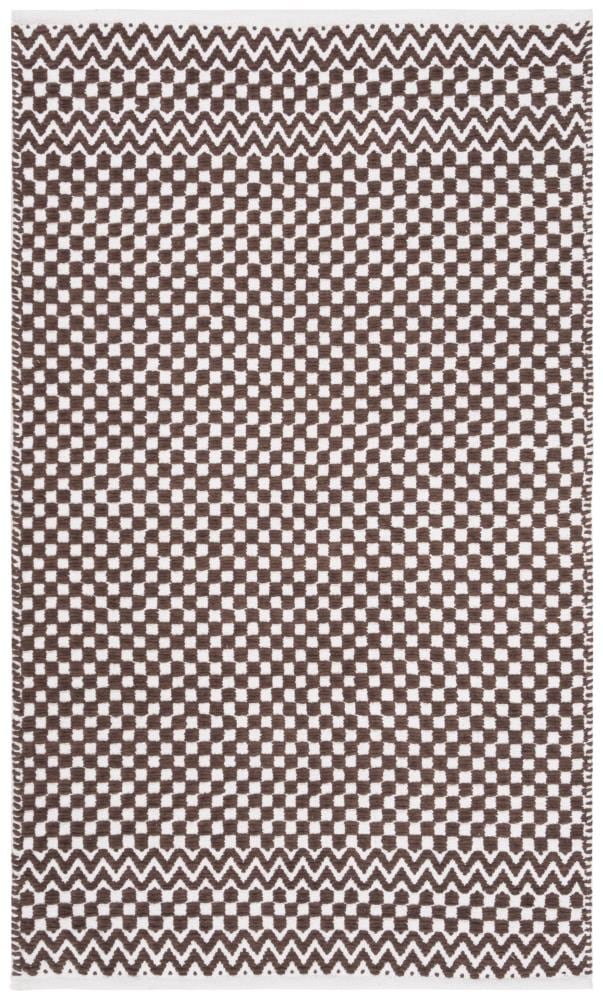 Safavieh BOS686T-3 Boston Tallis 3 x 5 (ft) Tufted Cotton Brown Rectangular Indoor Geometric Coastal Throw rug