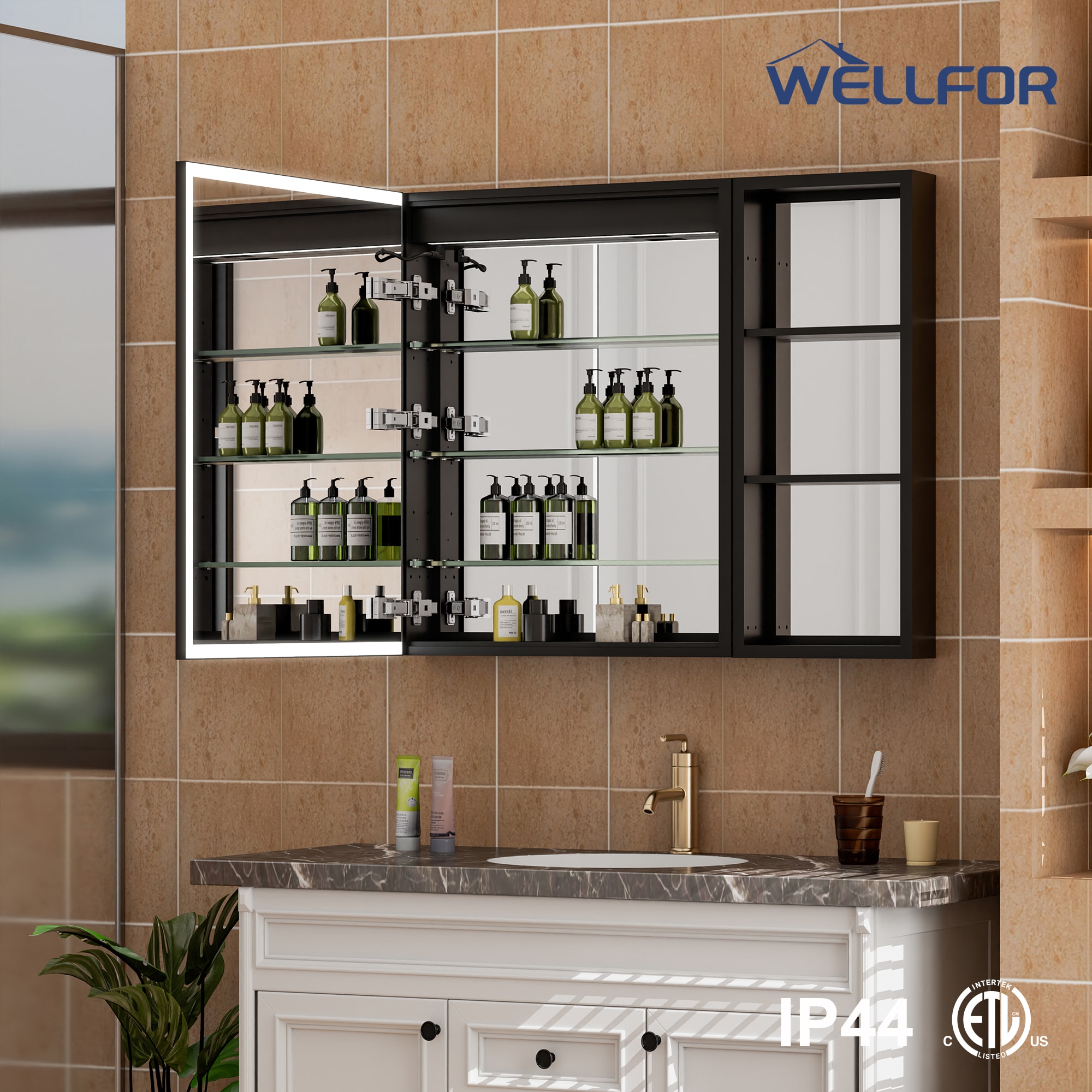 WELLFOR MC-W12MCL2430L-MC Bathroom-Medicine-Cabinets - View #12
