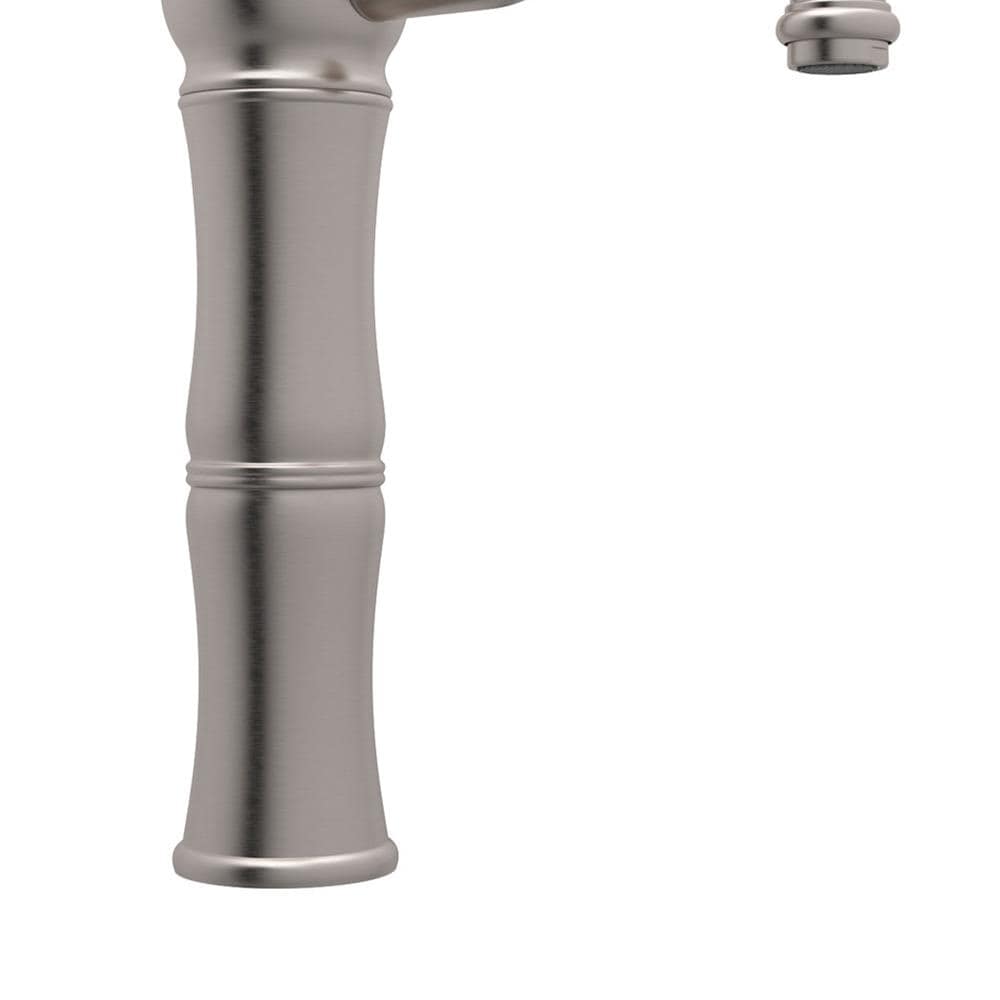 Polished Nickel Traditional Vessel Faucet with Porcelain Handle
