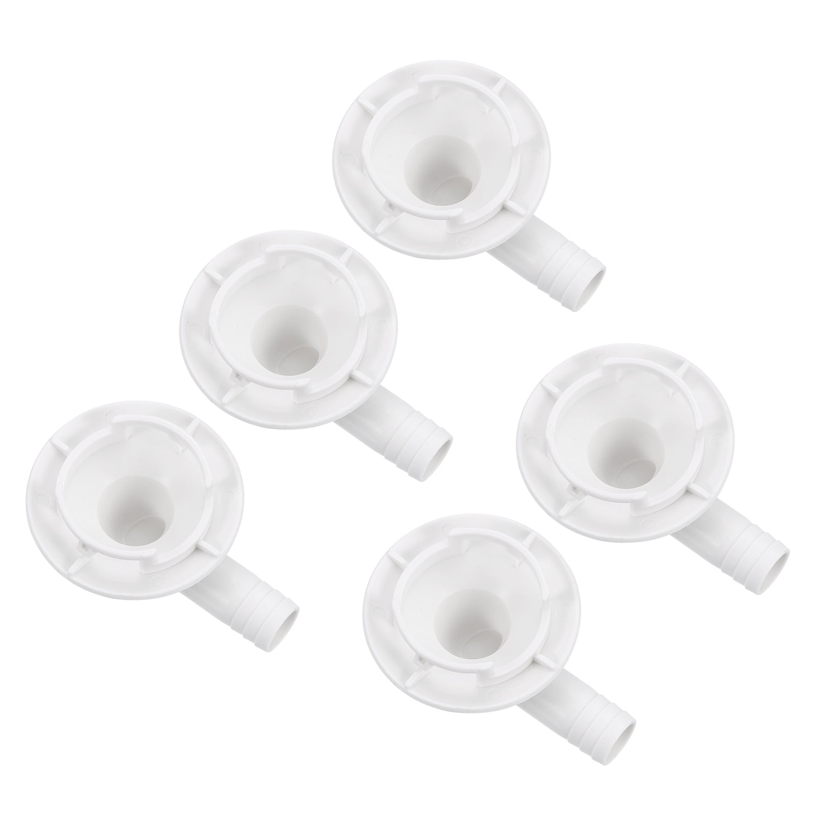 Unique Bargains - 5Pcs Air Conditioner Drain Hose Connector Elbow Fitting with Rubber Ring for Mi...