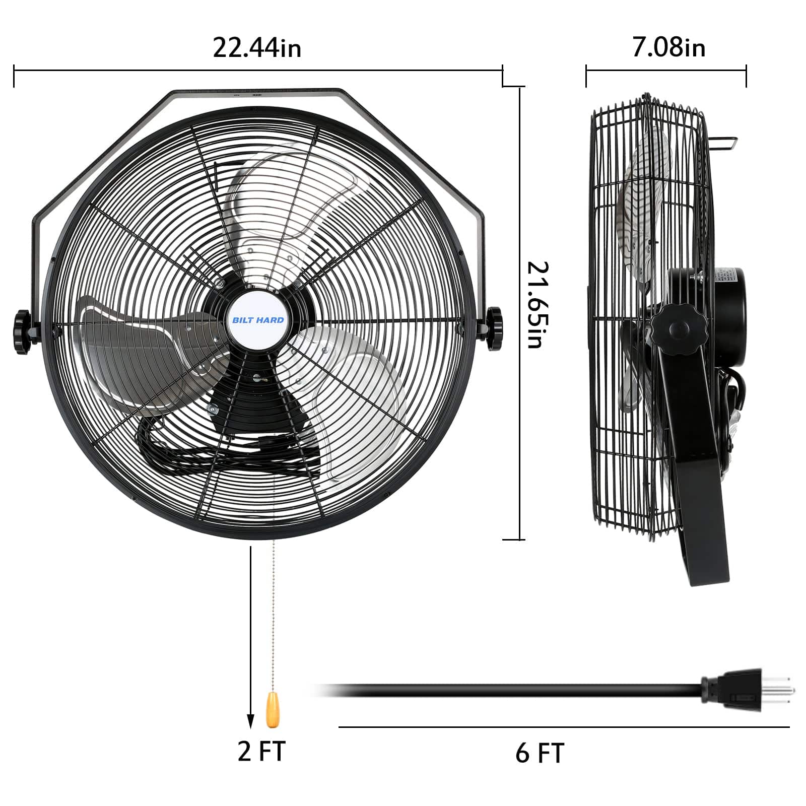 BILT HARD HFB-0401-L Wall-Mounted-Fans - View #6