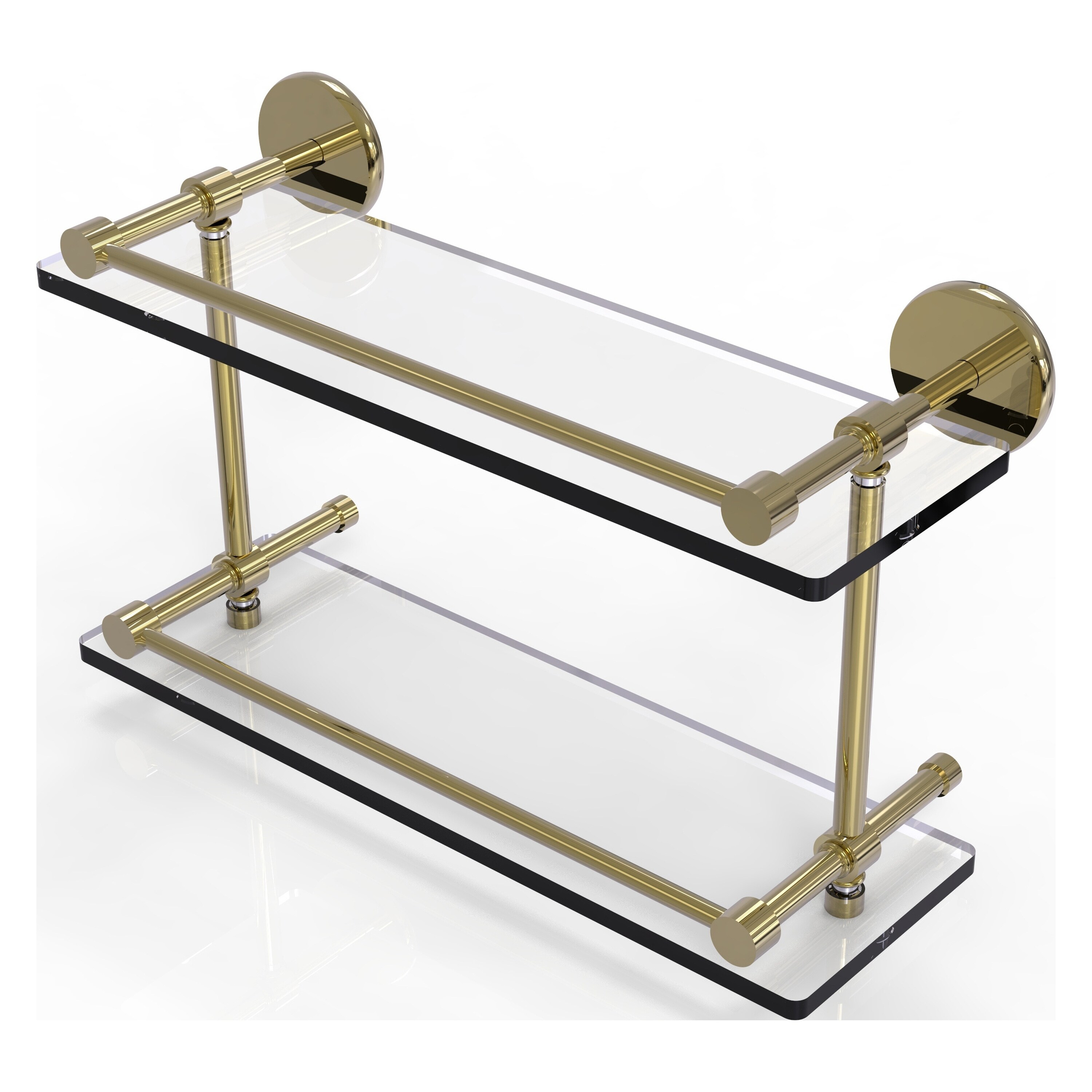 Vintage Hardware & Lighting - Tempered Glass Shelf With Brass