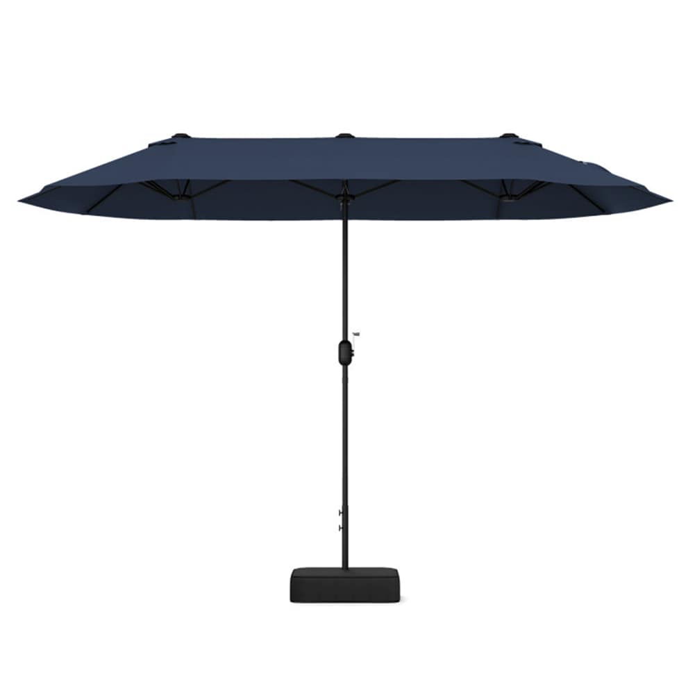 LIVIZA TDJ11519NY 13-ft Steel Blue Market Patio Umbrella with Base