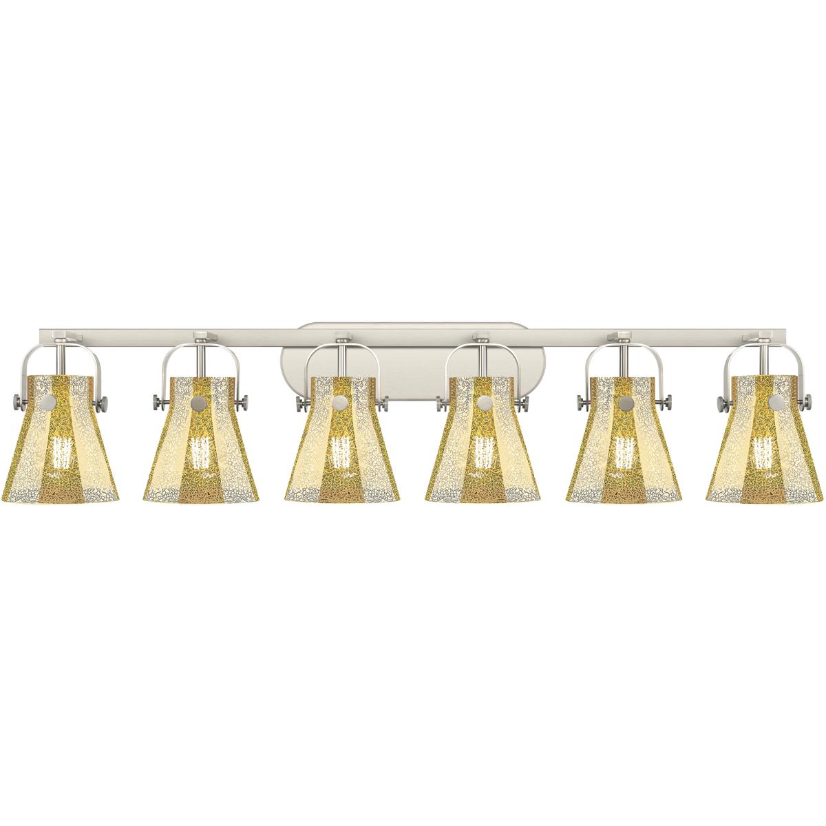 Innovations Lighting 2871648 423-6W-SN-G411-6ME Pilaster II Cone Bathroom Vanity Light