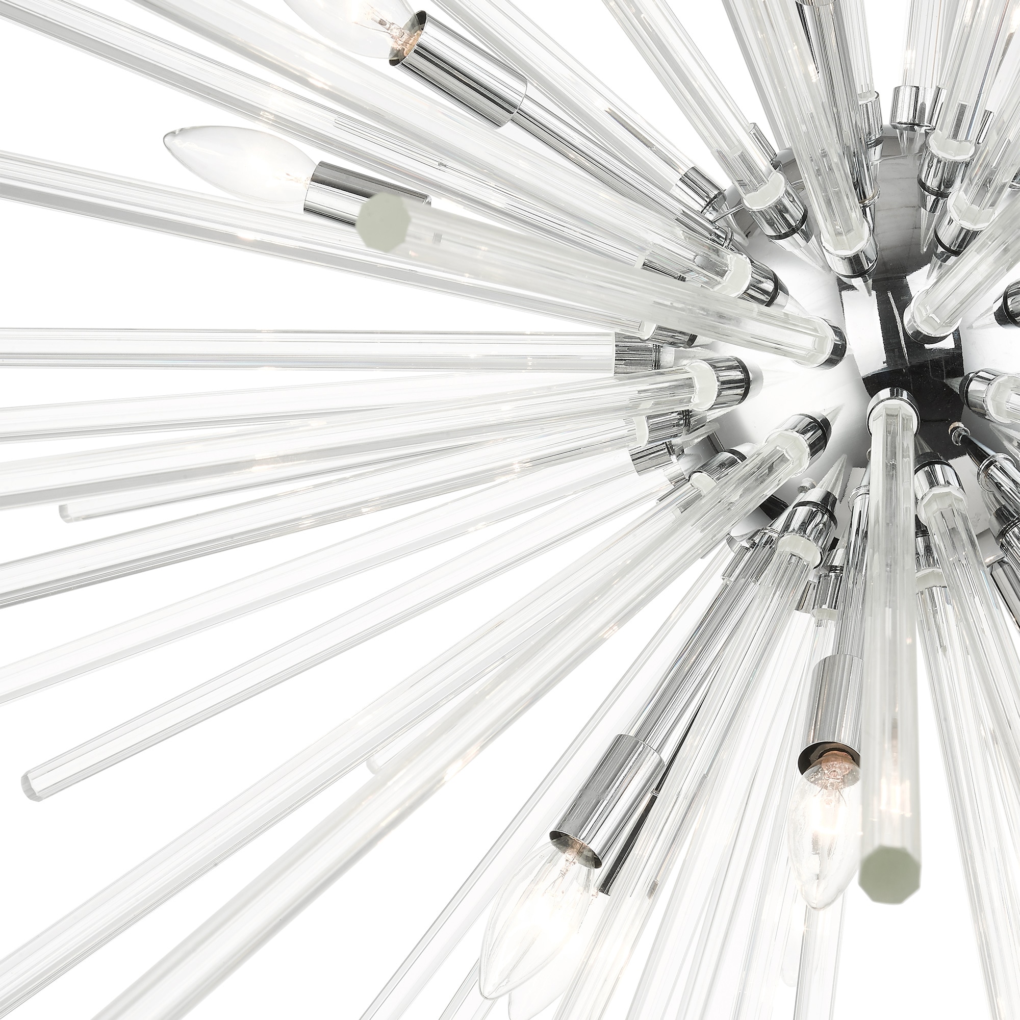 Polished Chrome and Clear Crystal 16-Light Foyer Pendant