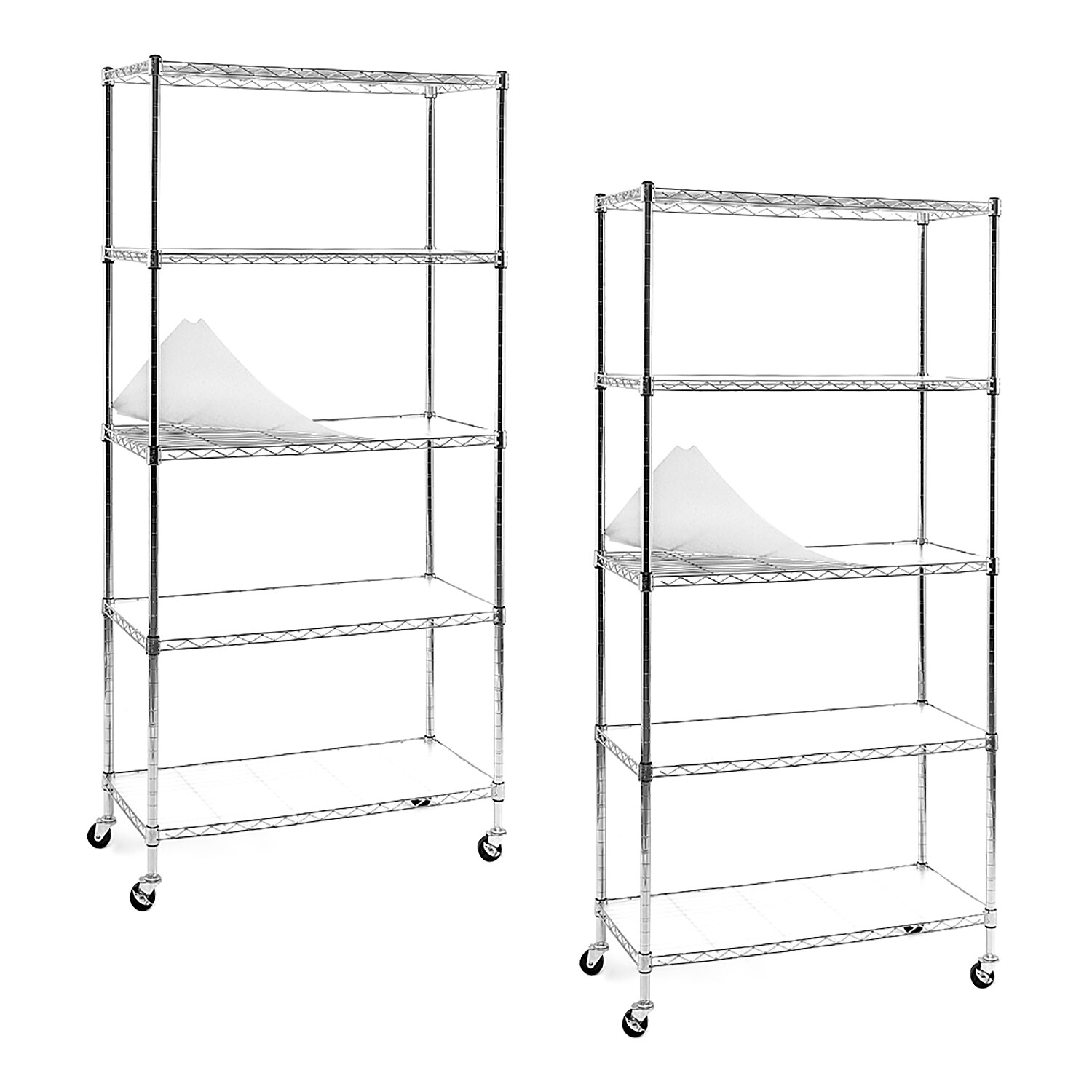 KING'S RACK Steel Heavy Duty 5-Tier Utility Shelving Unit (30-in W x 12-in  D x 60-in H), White in the Freestanding Shelving Units department at