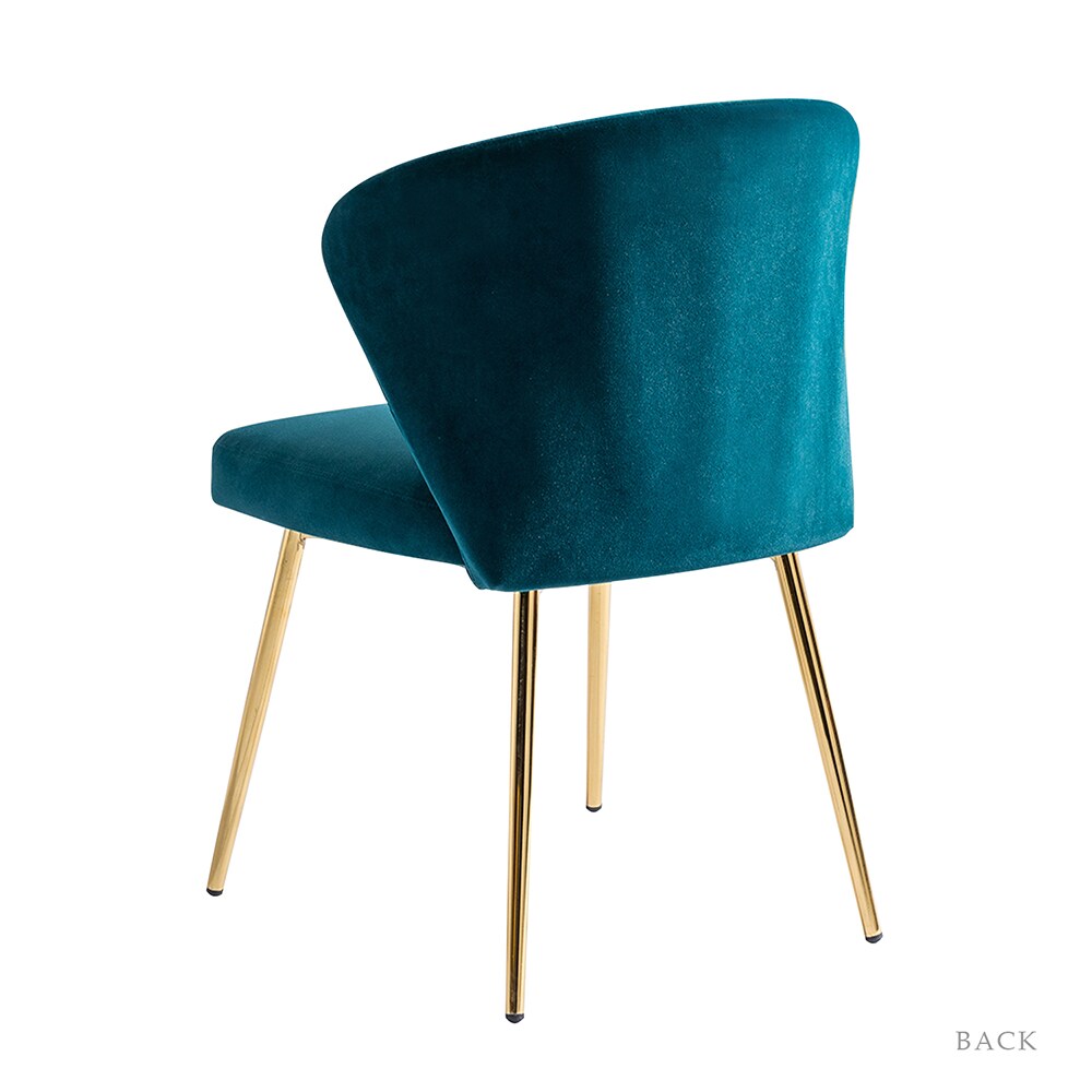 teal chair gold legs