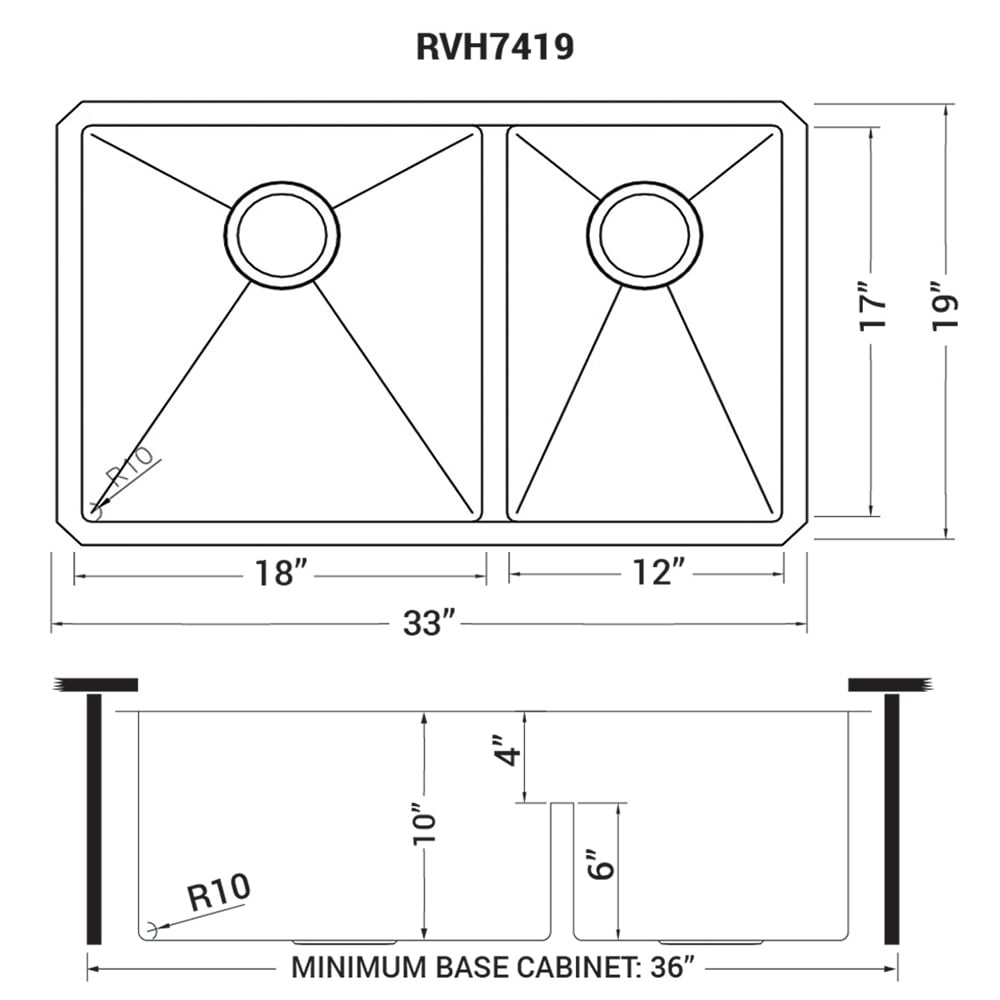 Ruvati RVH7419 Kitchen-Sinks - View #12