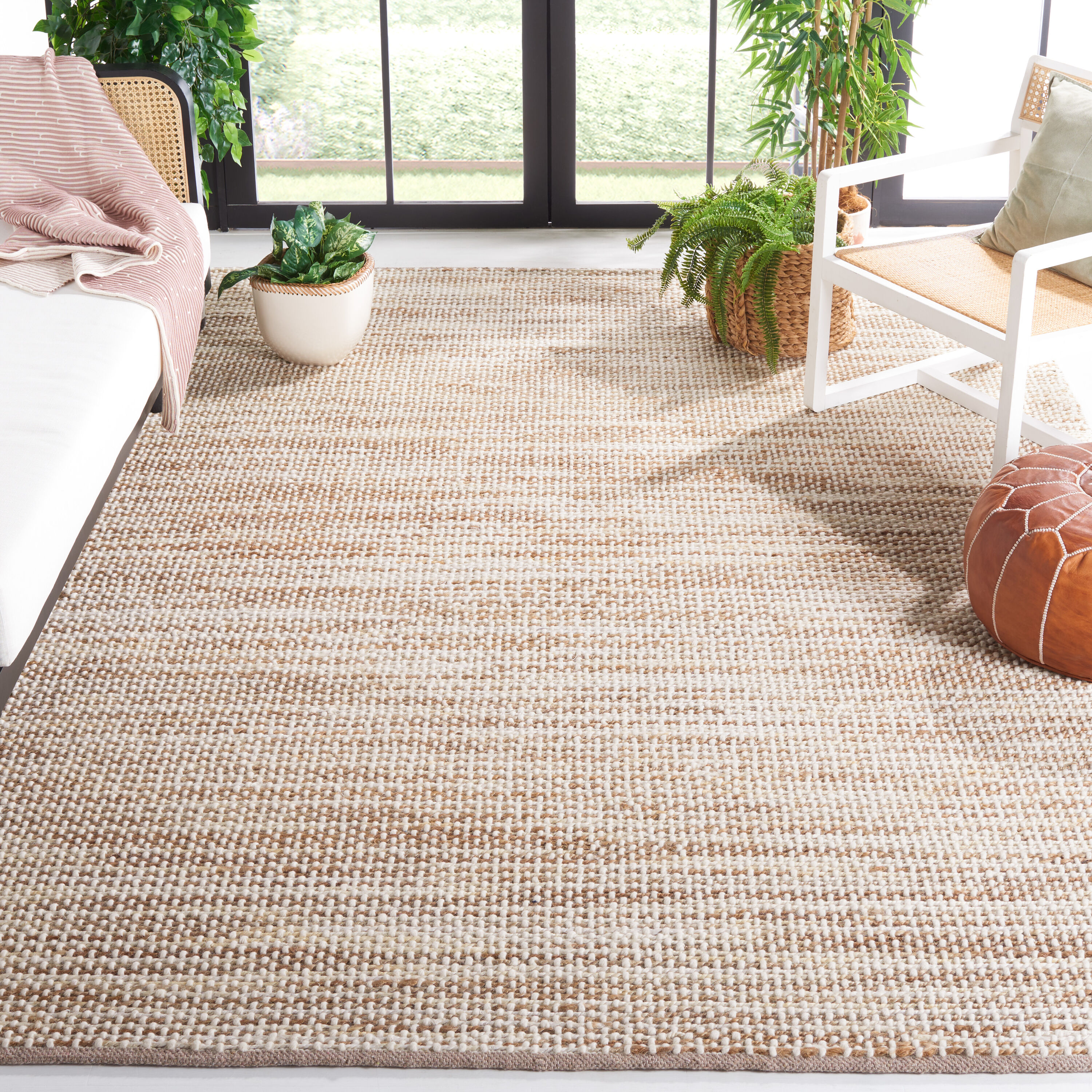  Natura 221 Natural/Beige Solid / Tonal 6ft x 9ft Medium Rectangle Rug