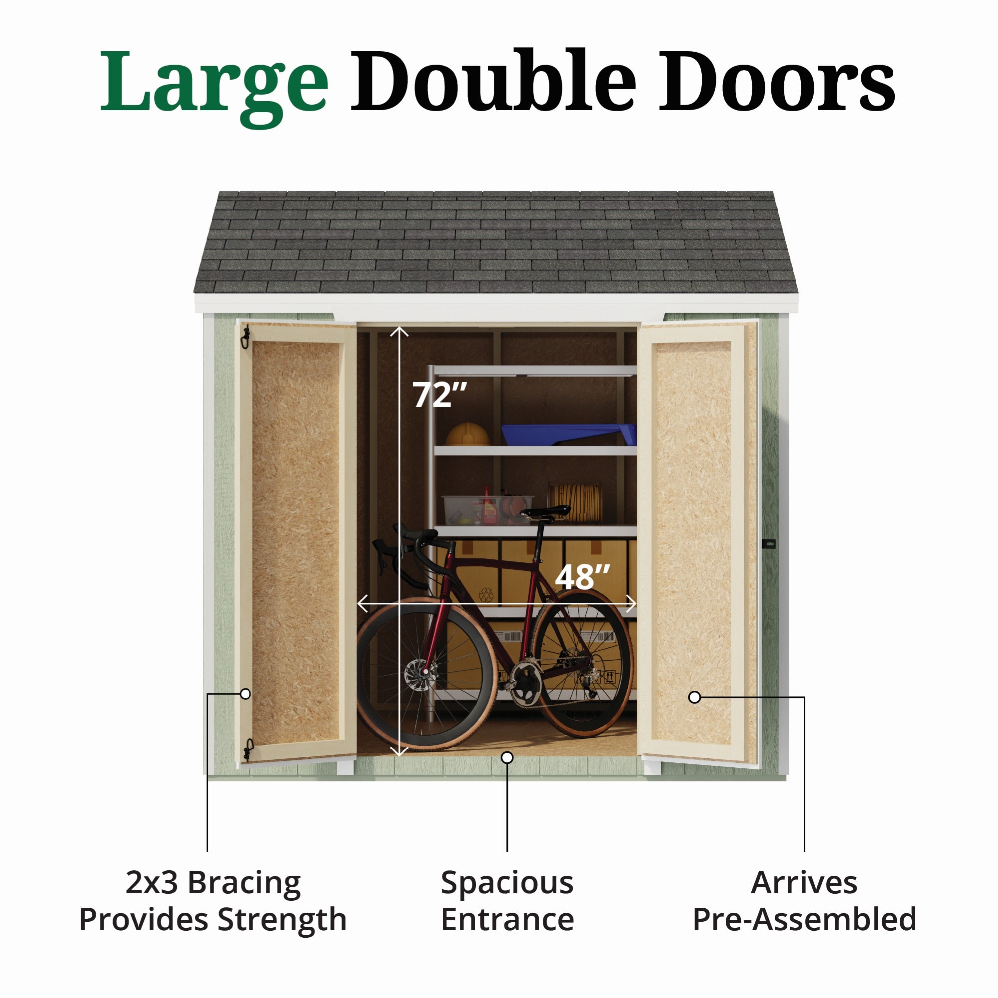 Little Cottage Co 8X8 VGS-SE-PC Wood-Storage-Buildings - View #4