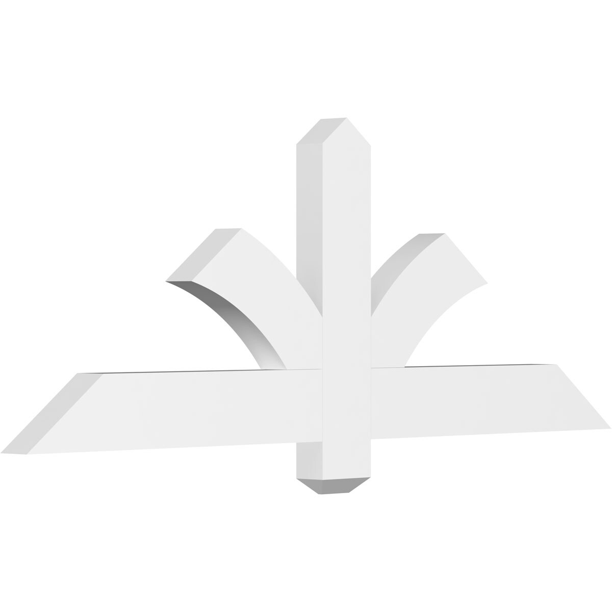 Ekena Millwork GBP048X18X0204RED00 Redmond White PVC Gable bracket