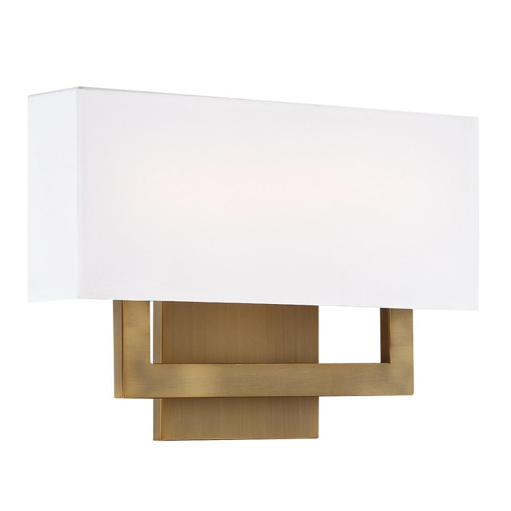 dweLED WS-13115-AB Manhattan 15-in W 1 -Light Brushed Brass Integrated LED Wall Sconce