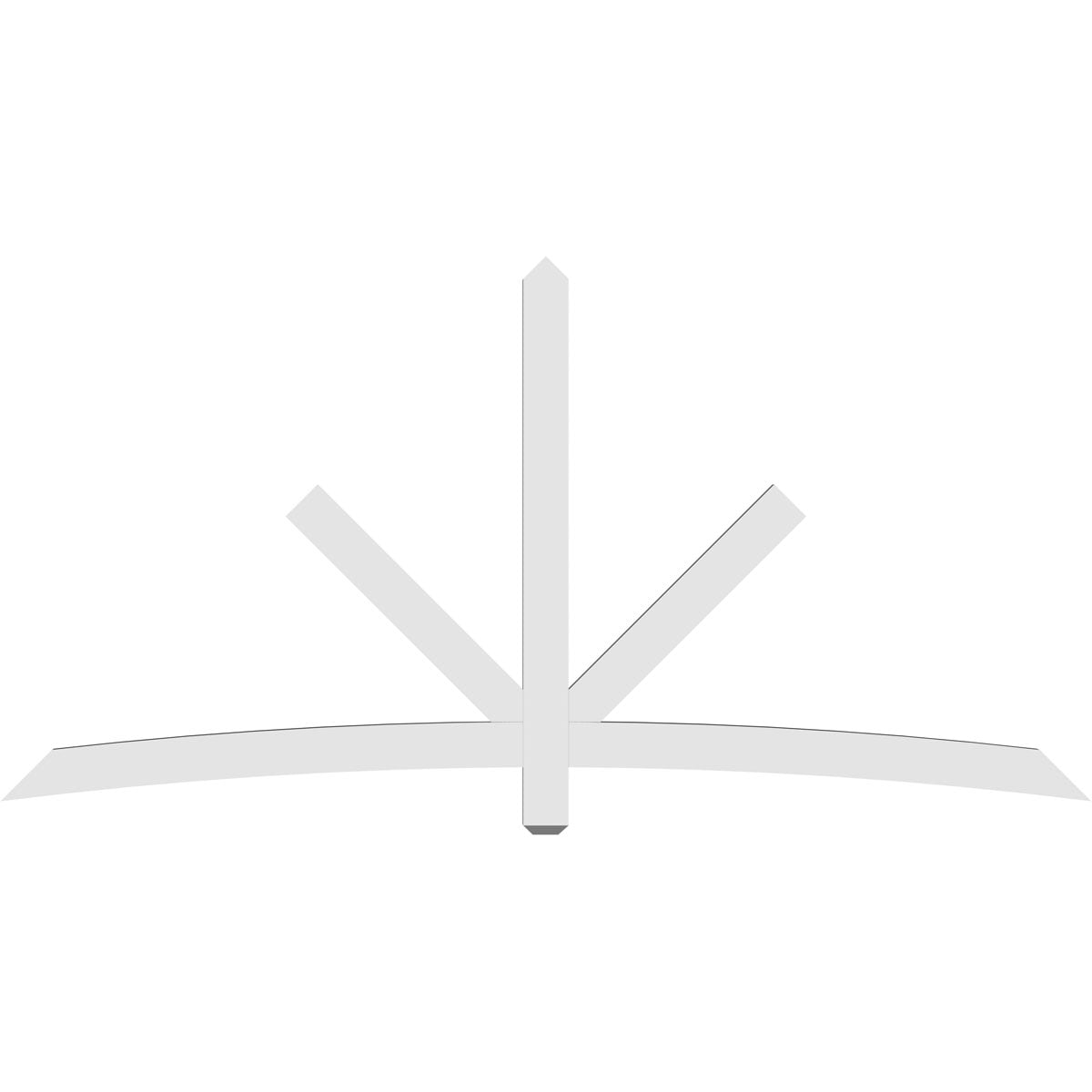 Ekena Millwork GBP096X48X0204ALB00 Exterior-Brackets-Braces - View #4