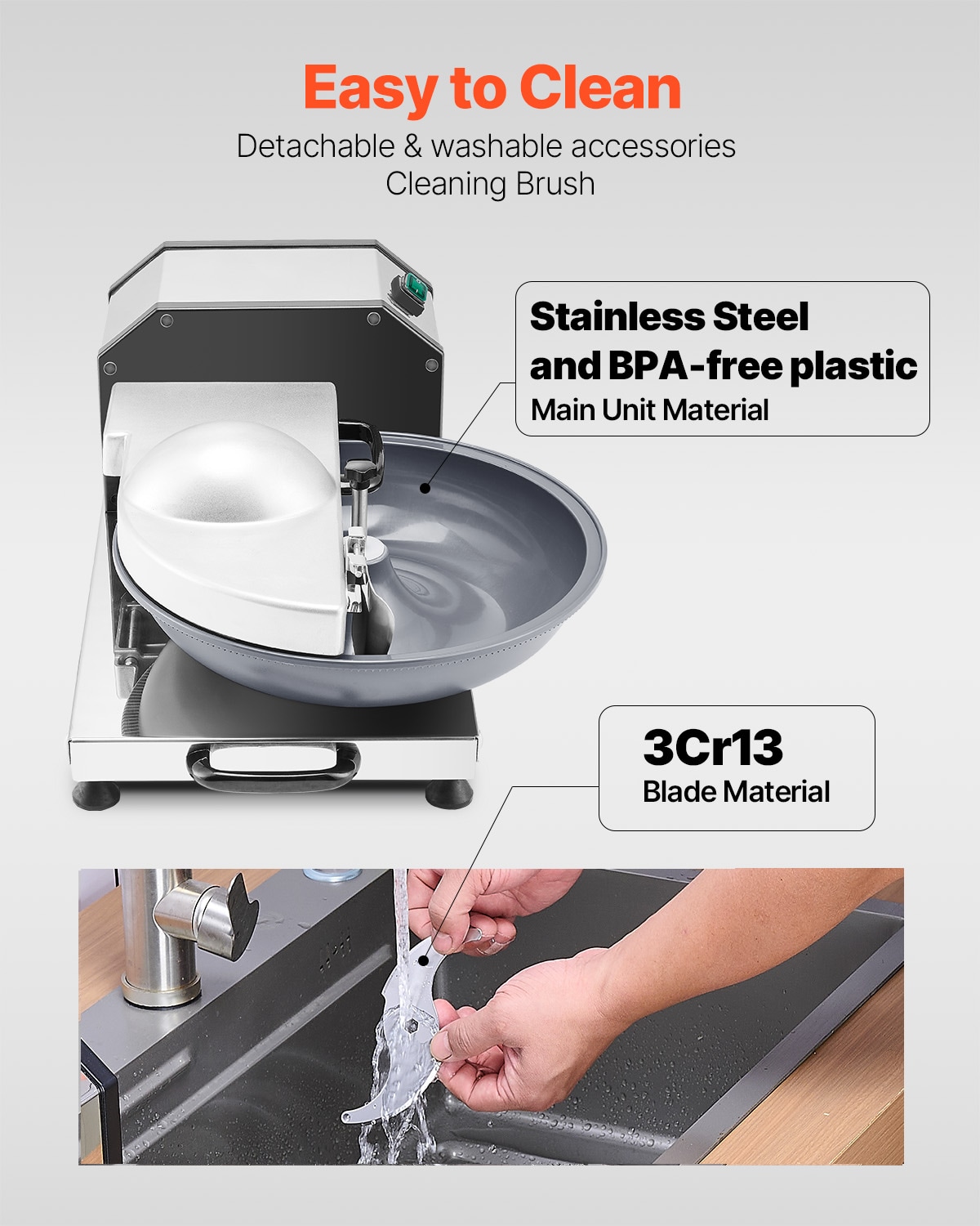 VEVOR SCSNQSJ250WQ06317V1 Food-Slicers - View #6