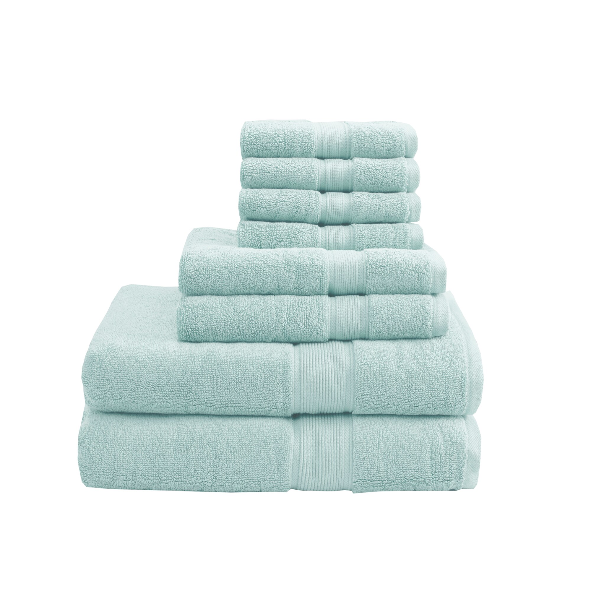 Seafoam Oversized Turkish Cotton 8-Piece Towel Set
