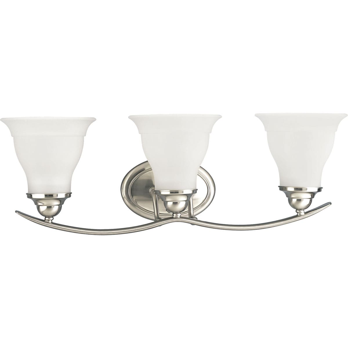 Progress Lighting P3192-09 Trinity 24-in 3 -Light Brushed Nickel Transitional Vanity light