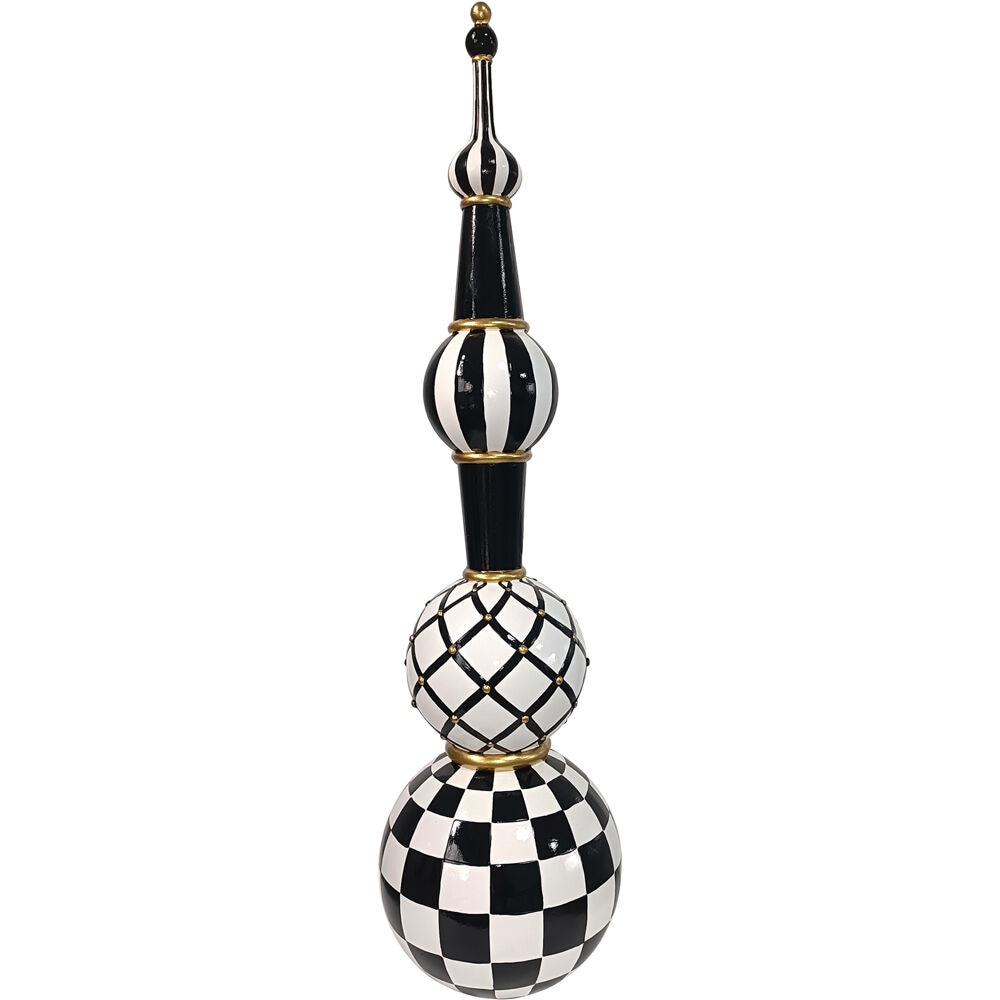 Fraser Hill Farm 48-Inches Freestanding Ball Free standing decoration with #FFMG048-0FIN-BW