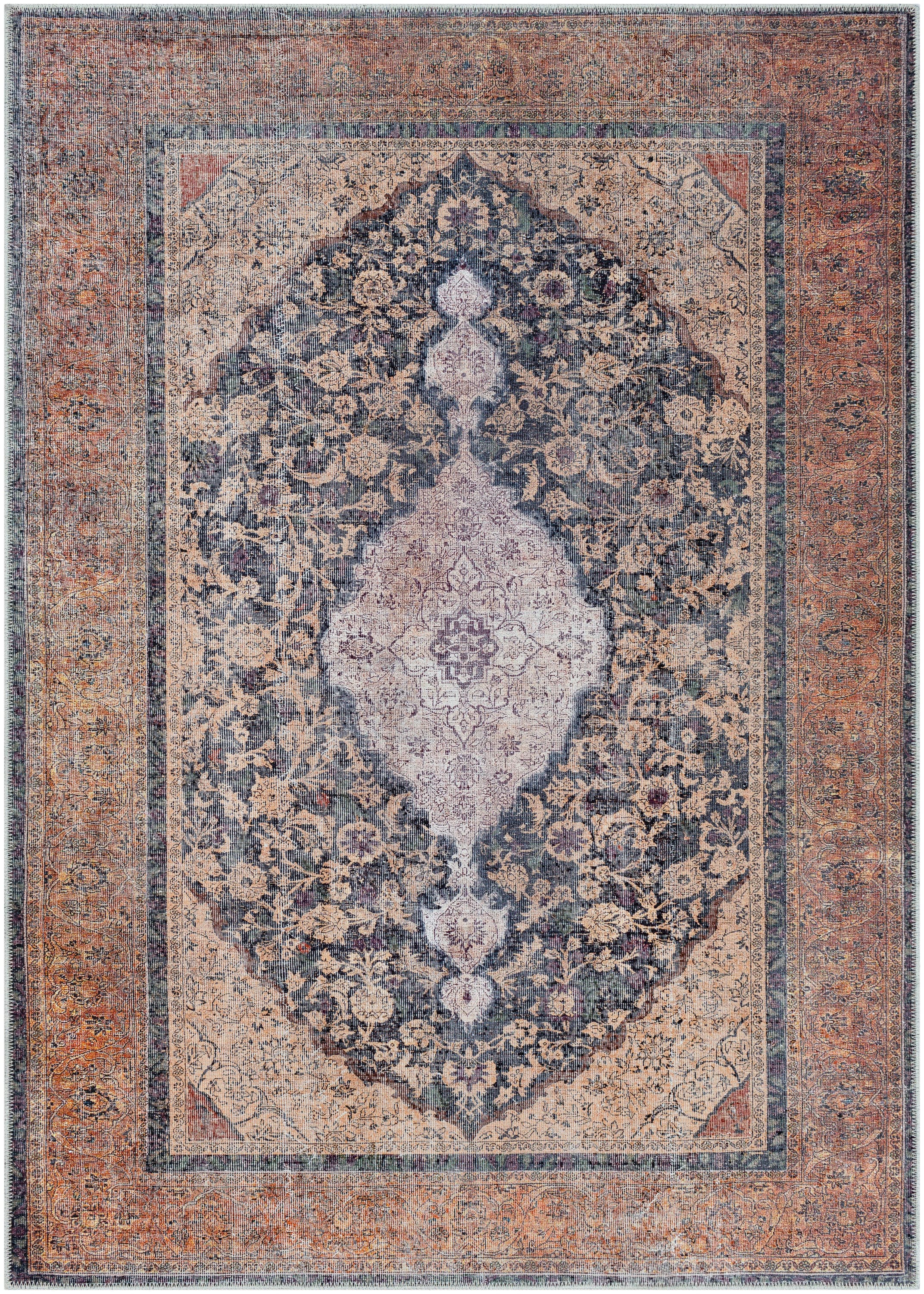Surya AML2300-81012 Amelie 9 x 12 Clay Indoor Distressed/Overdyed Vintage Area Rug