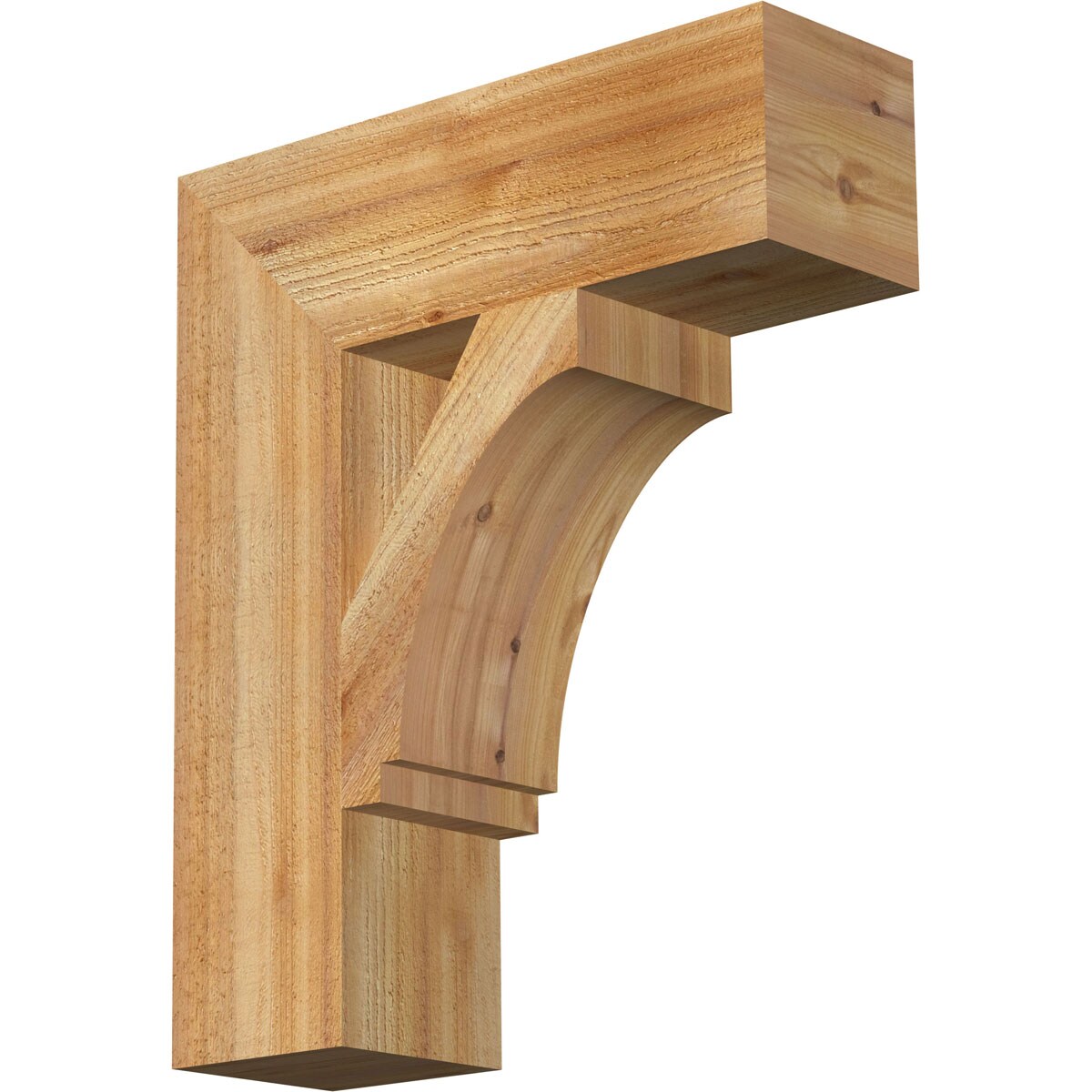 Ekena Millwork BKT06X20X24IMP05RWR Imperial Block Rough Sawn 6-in x 20-in x 24-in Western red cedar Brown Wood Standard bracket