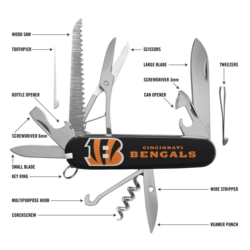 The Sports Vault Cincinnati Bengals Black Bartender Multi-tool in the  Barware & Accessories department at