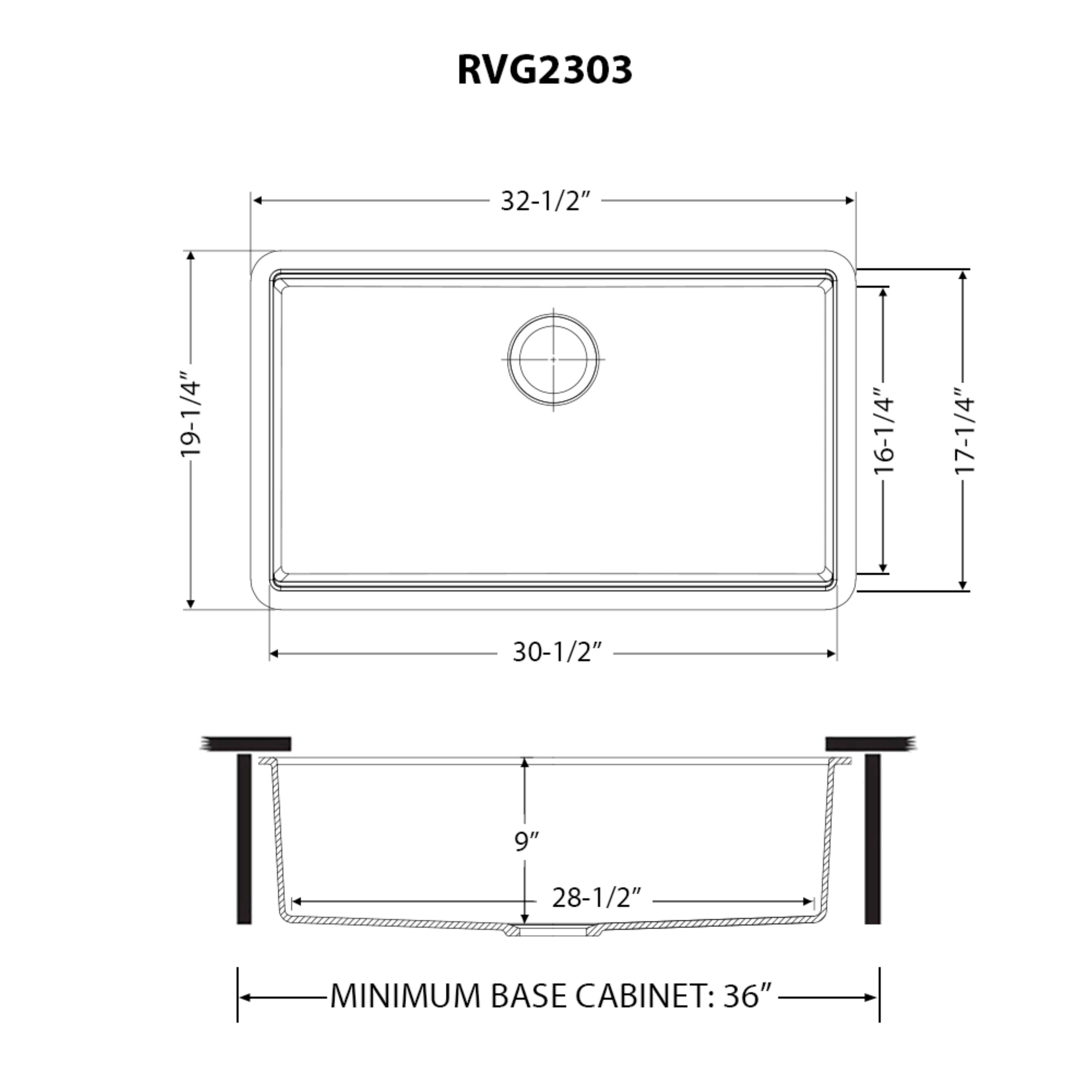 Ruvati RVG2303BK Kitchen-Sinks - View #10