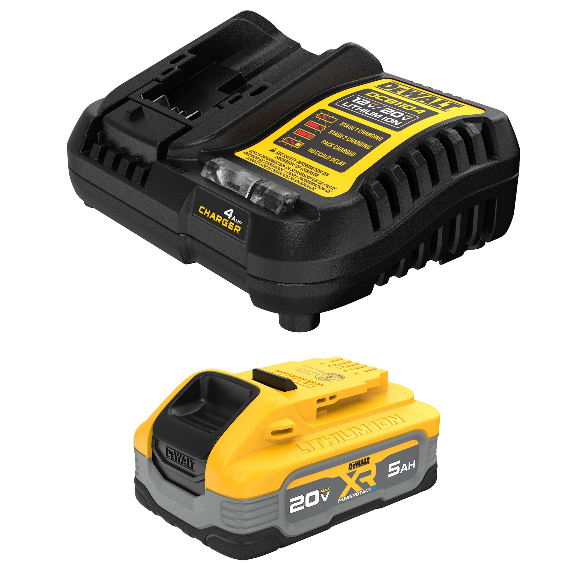 DEWALT XR POWERSTACK 20-V Lithium-ion Battery and Charger (5 Ah) DCBP520C Sansujyuku sansujyuku.com