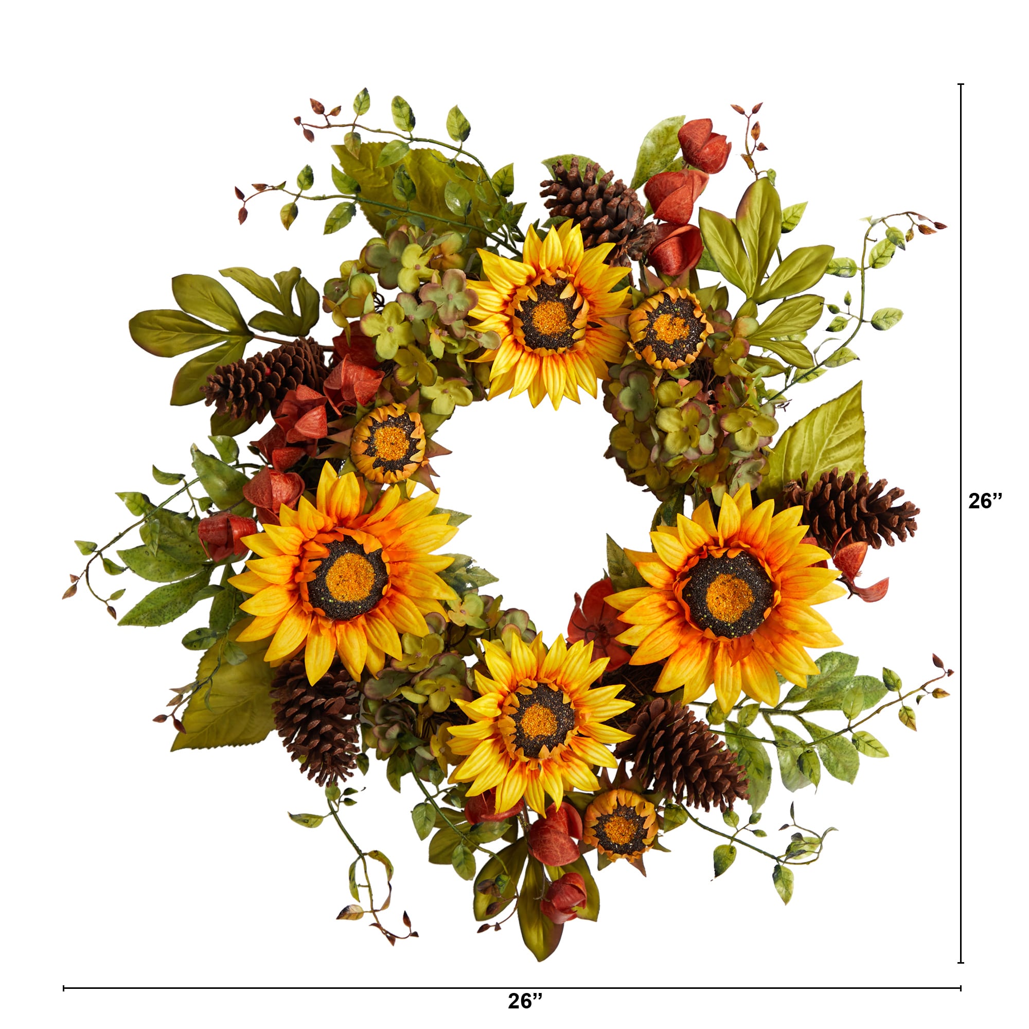 Nearly Natural W1226 Artificial-Thanksgiving-Wreaths - View #3